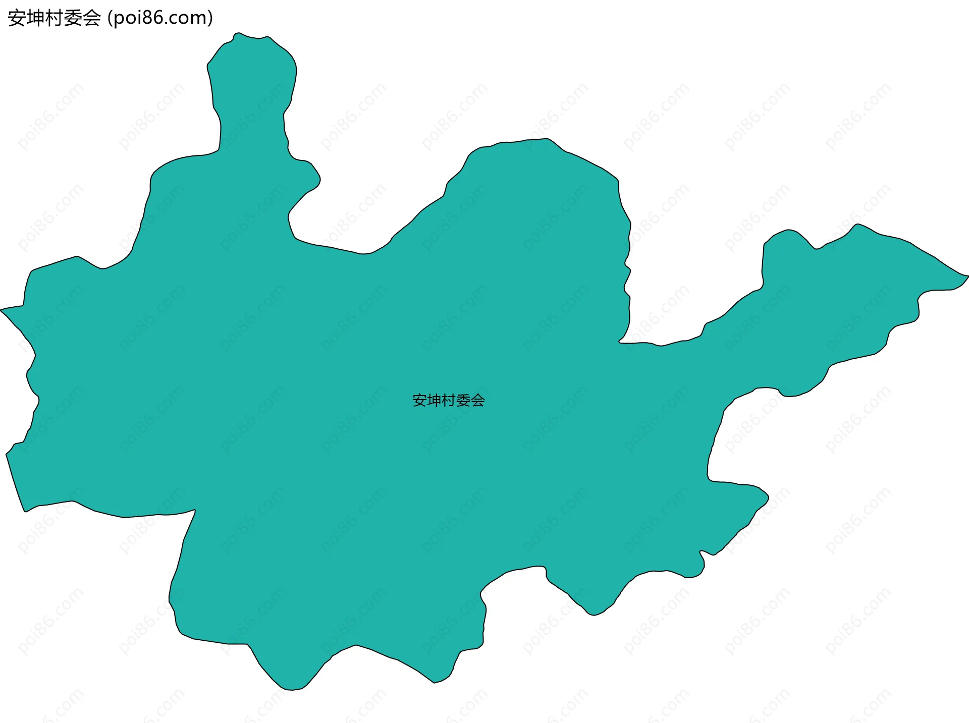 安坤村委会边界地图