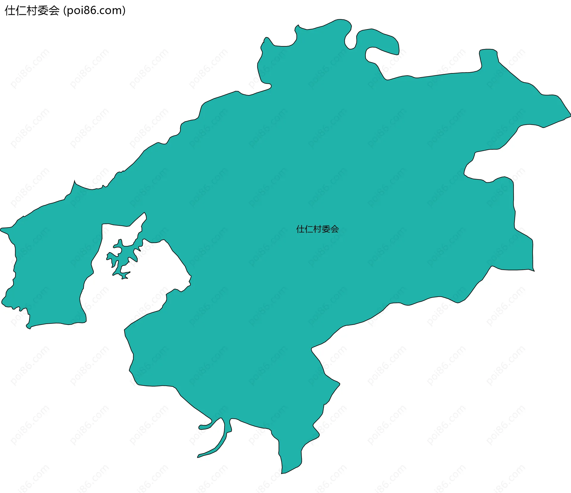 仕仁村委会边界地图
