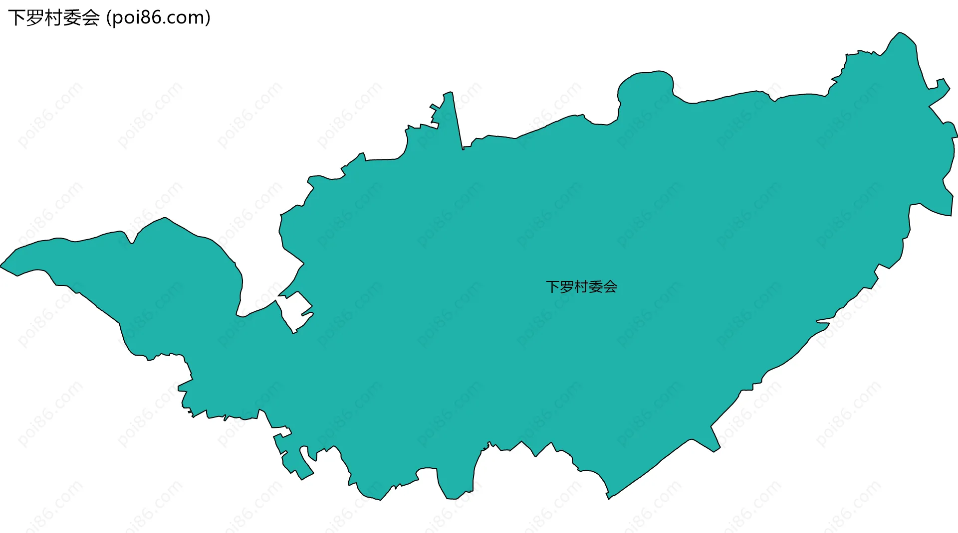 下罗村委会边界地图