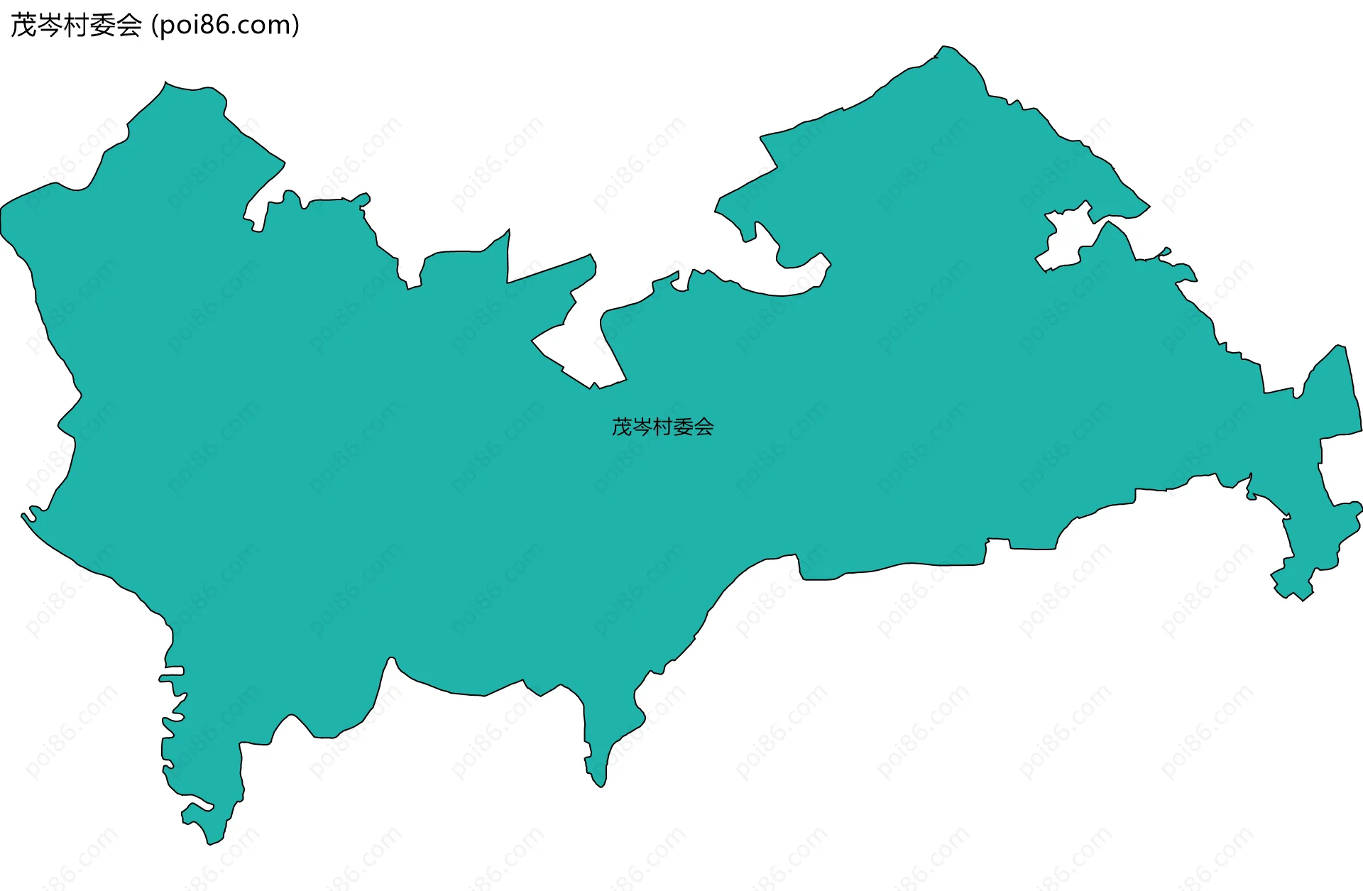 茂岑村委会边界地图