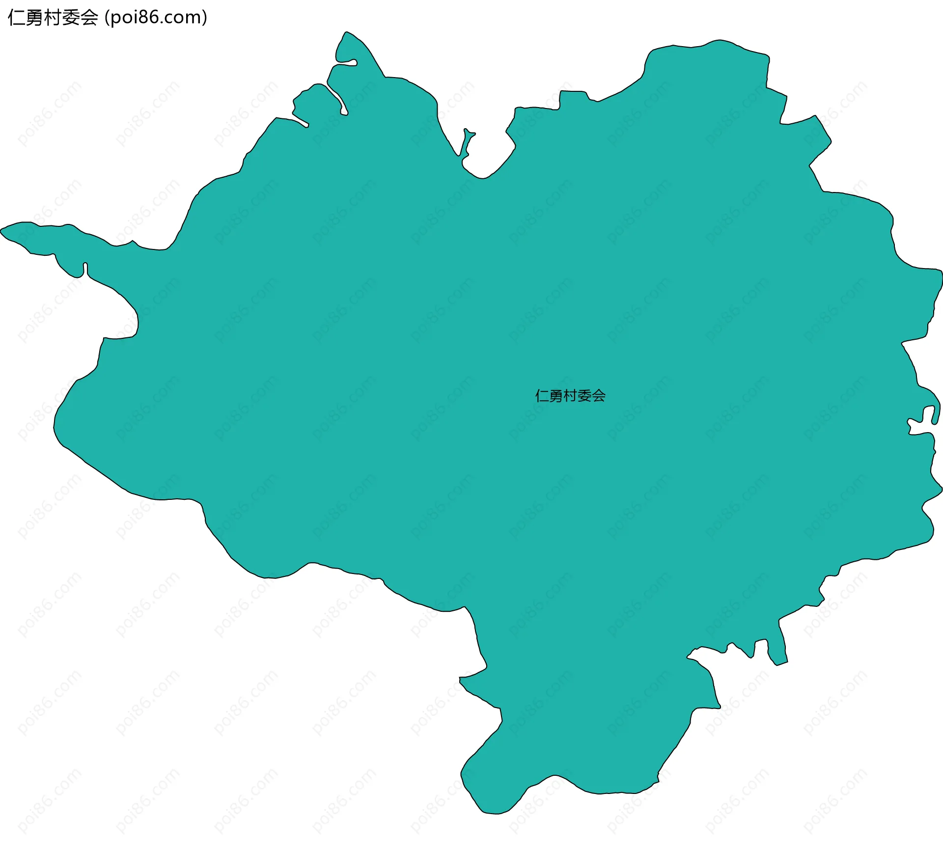 仁勇村委会边界地图