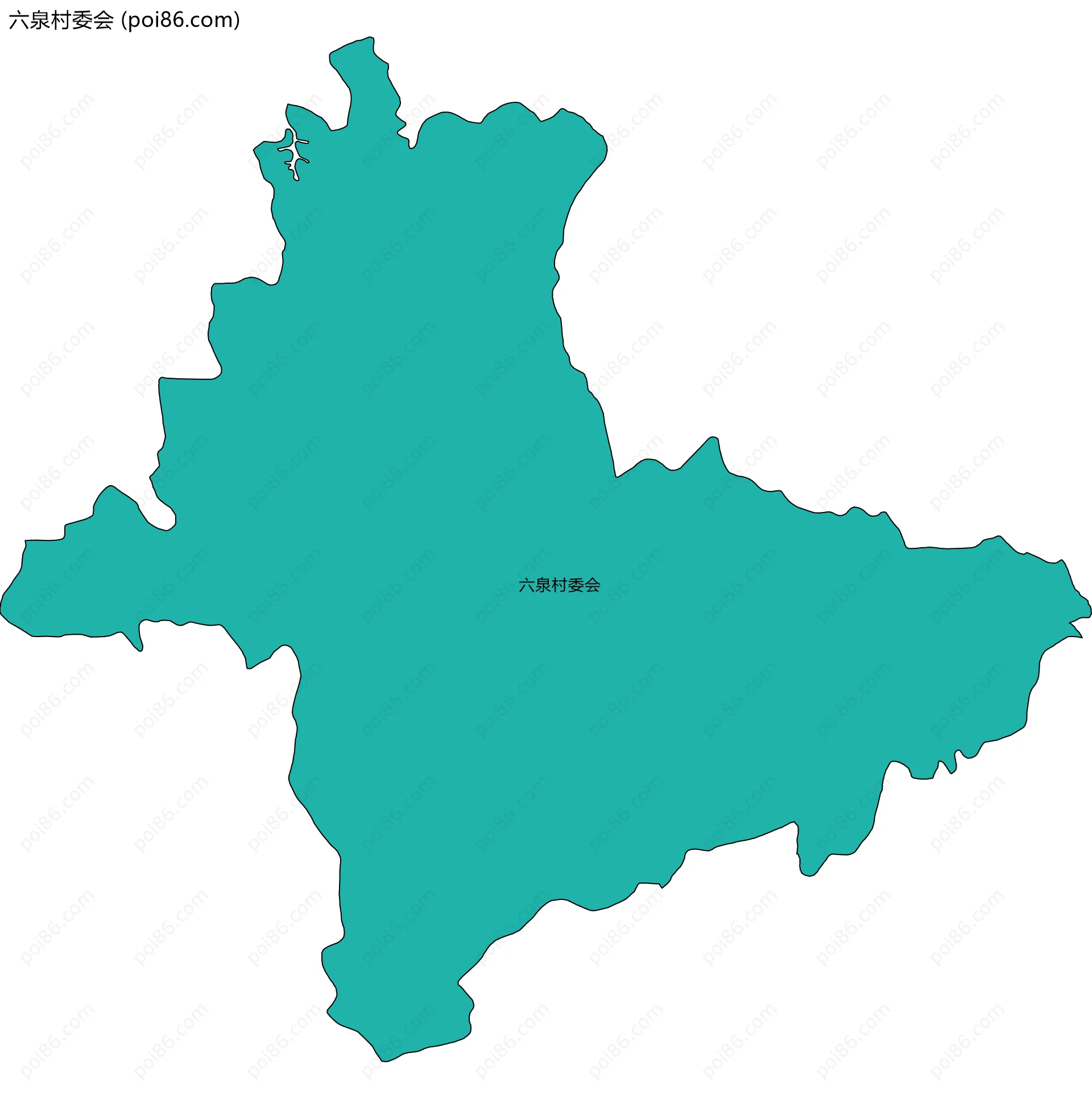 六泉村委会边界地图