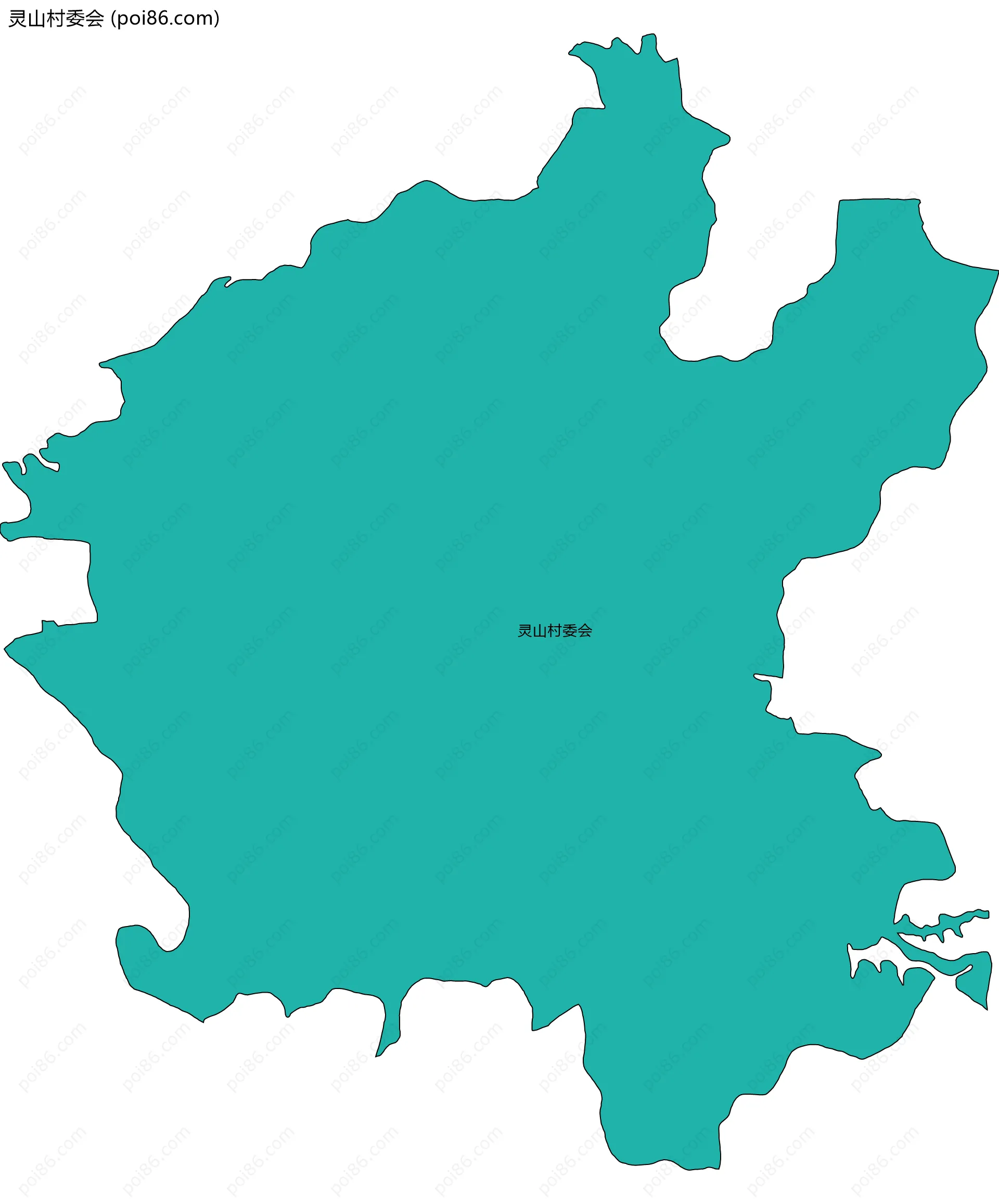 灵山村委会边界地图