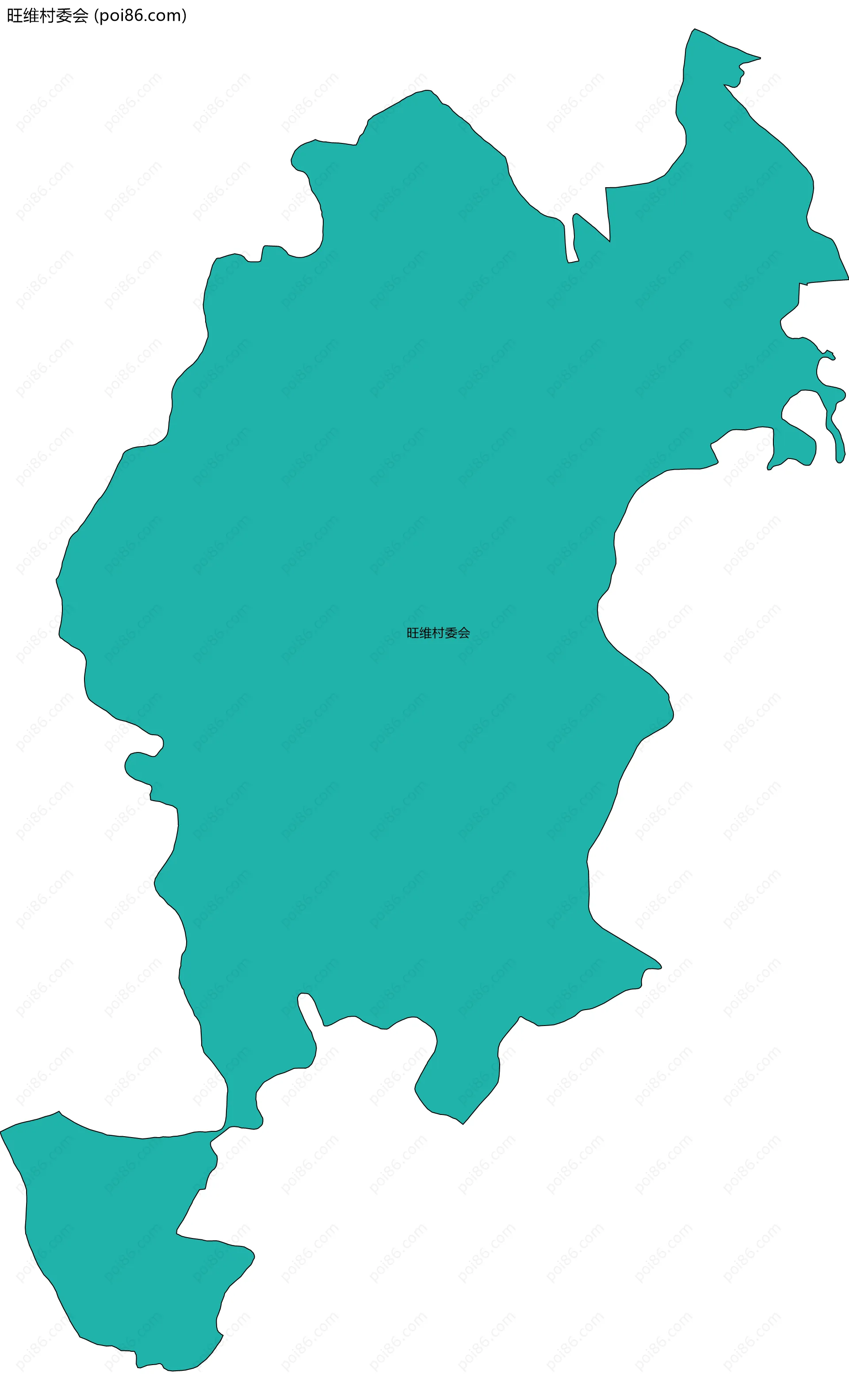 旺维村委会边界地图