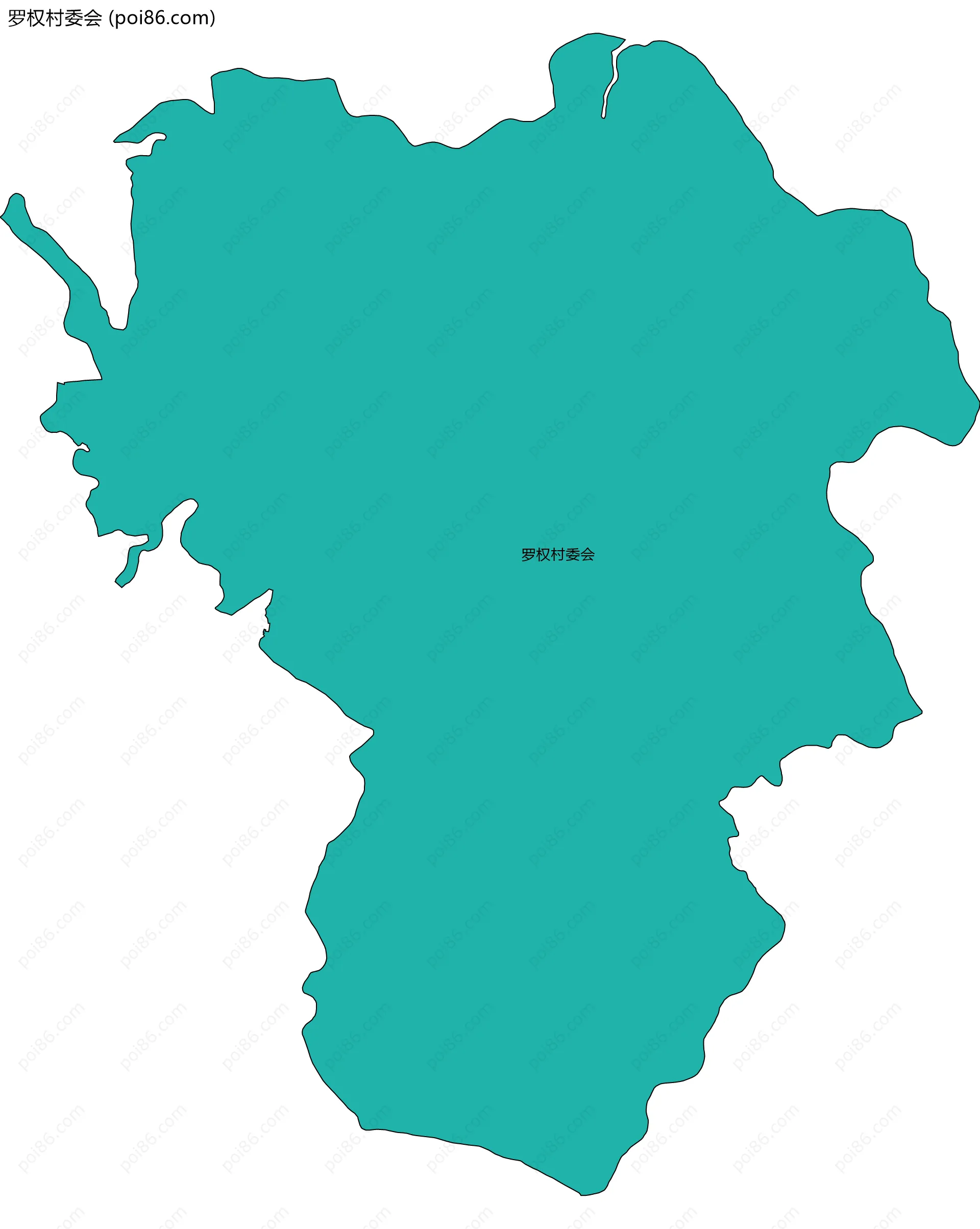 罗权村委会边界地图