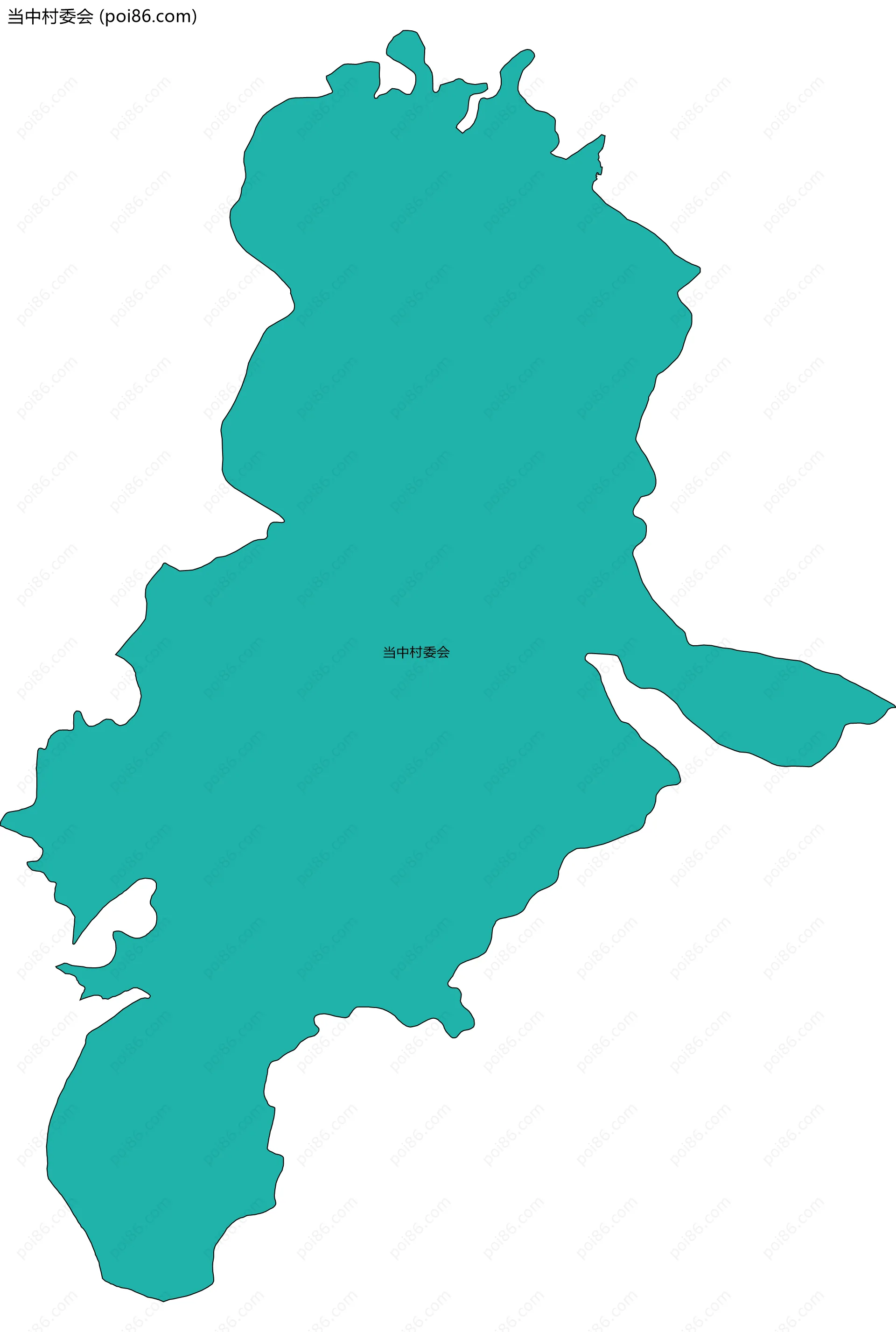 当中村委会边界地图