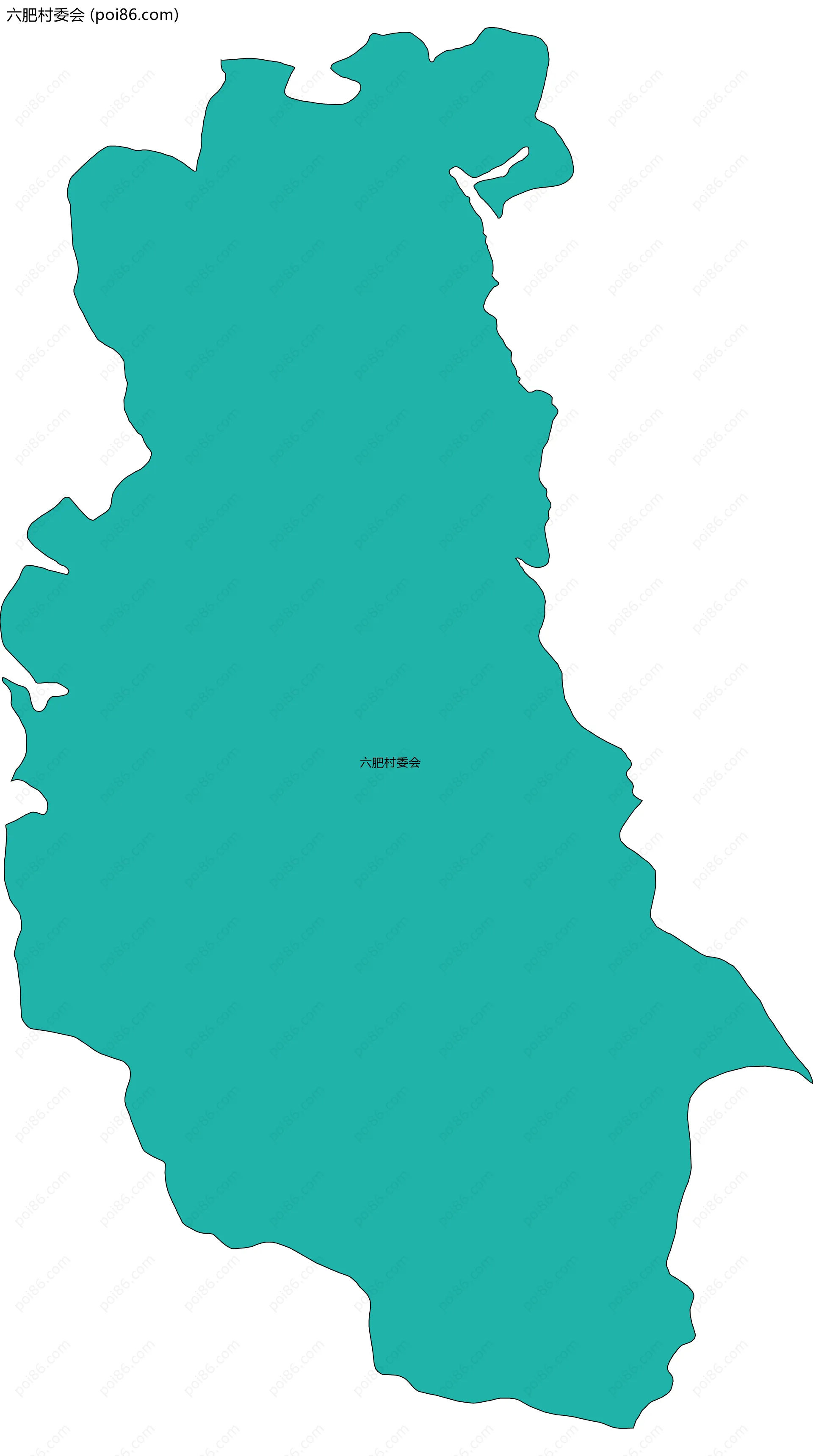 六肥村委会边界地图