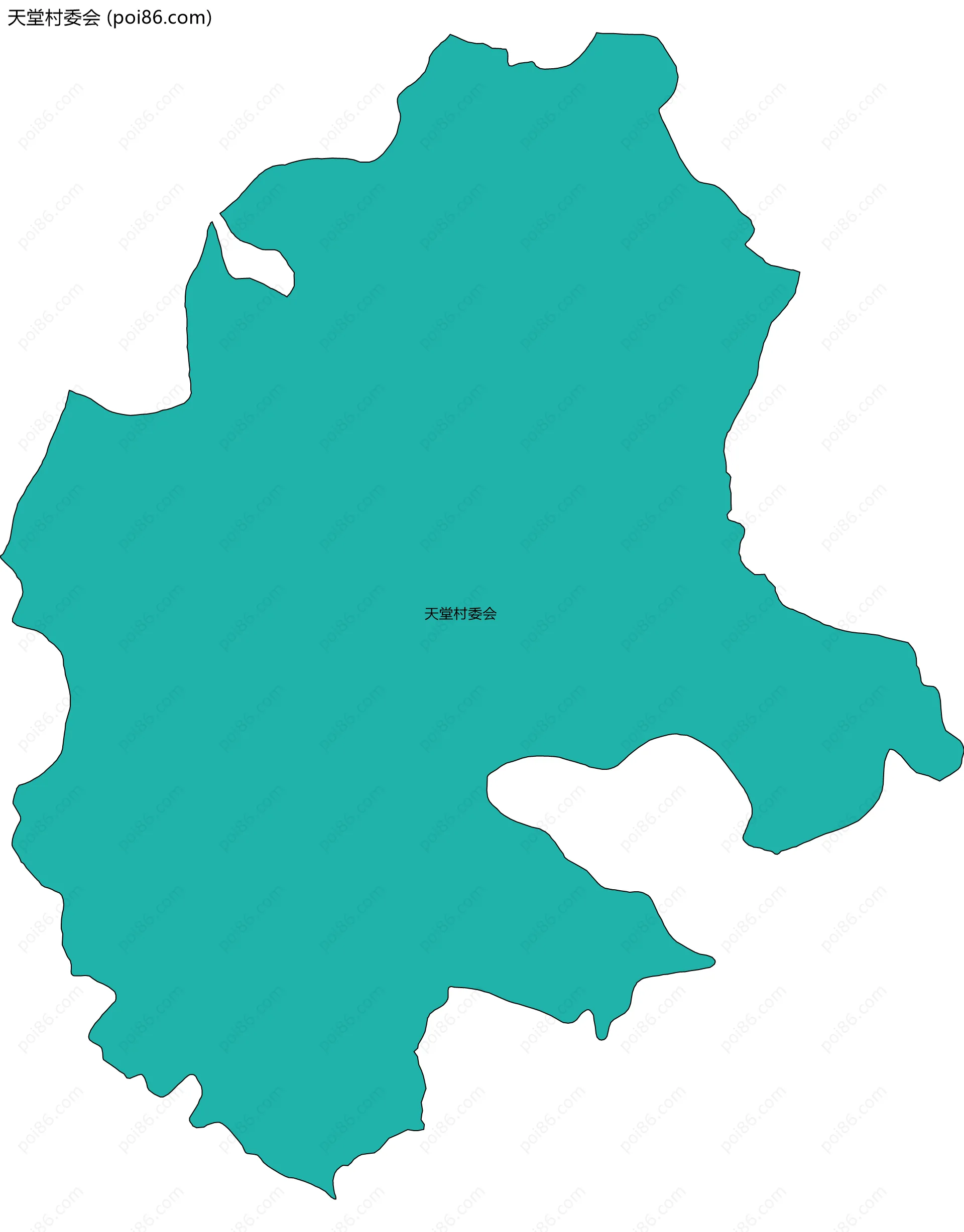 天堂村委会边界地图