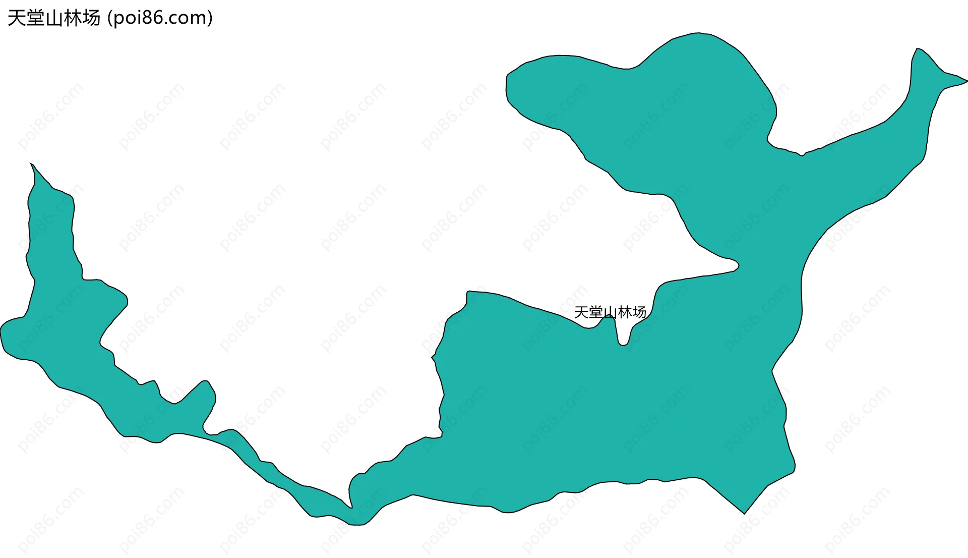天堂山林场边界地图