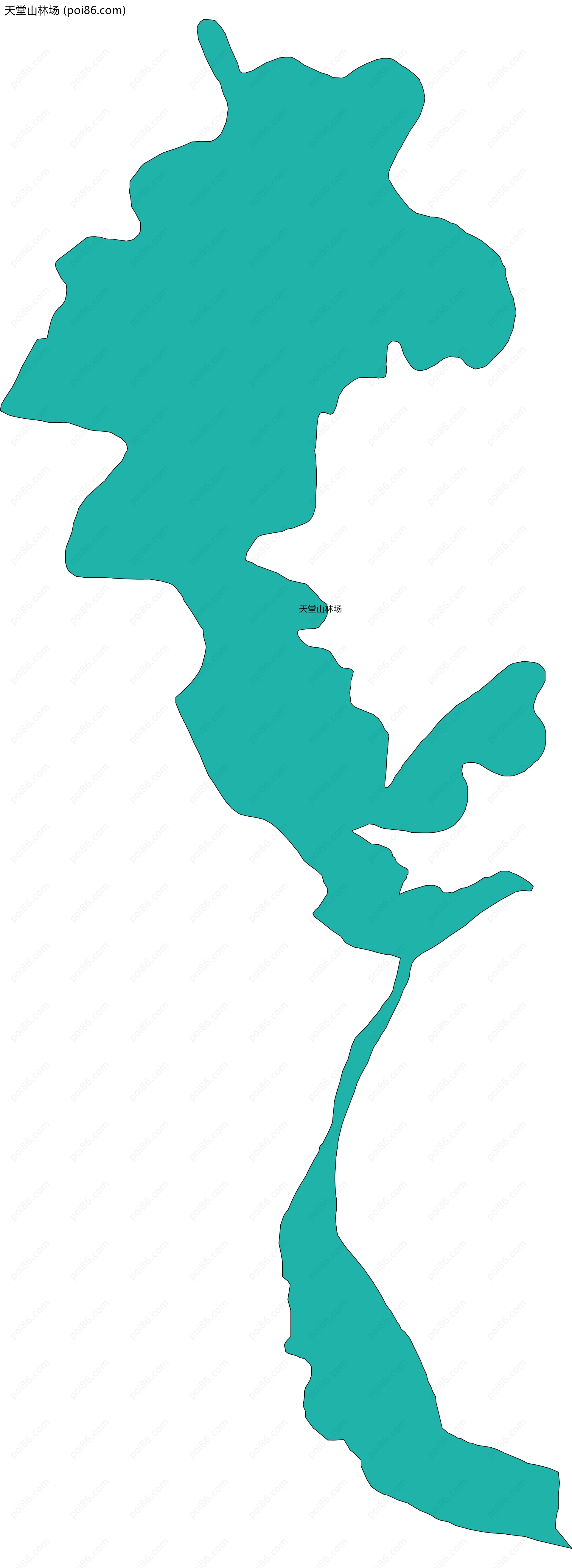 天堂山林场边界地图