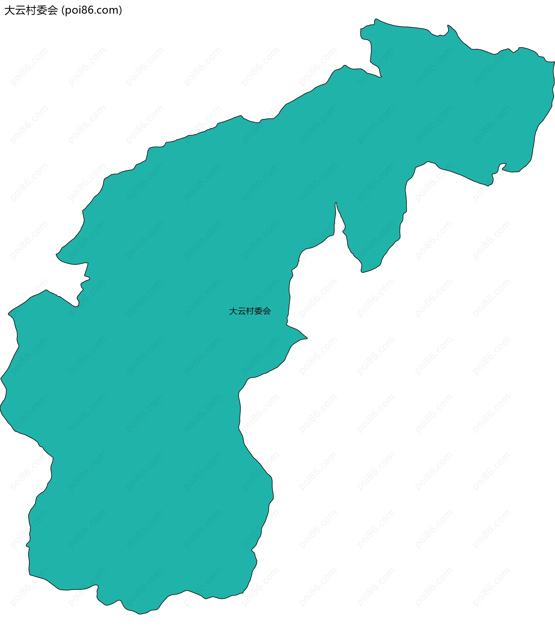 大云村委会边界地图