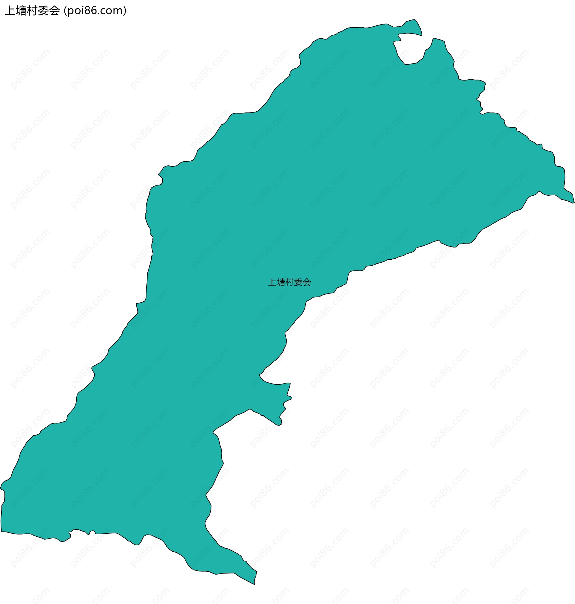 上塘村委会边界地图