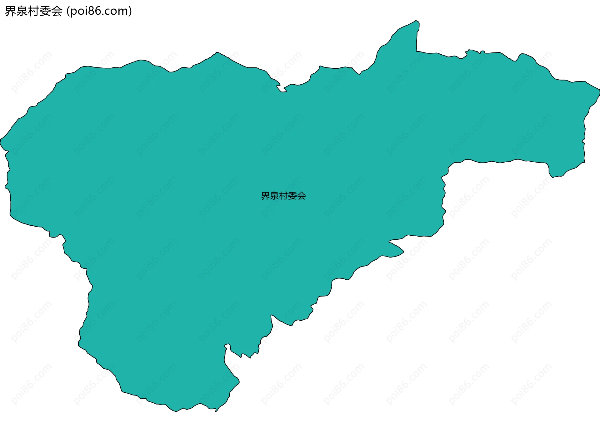 界泉村委会边界地图