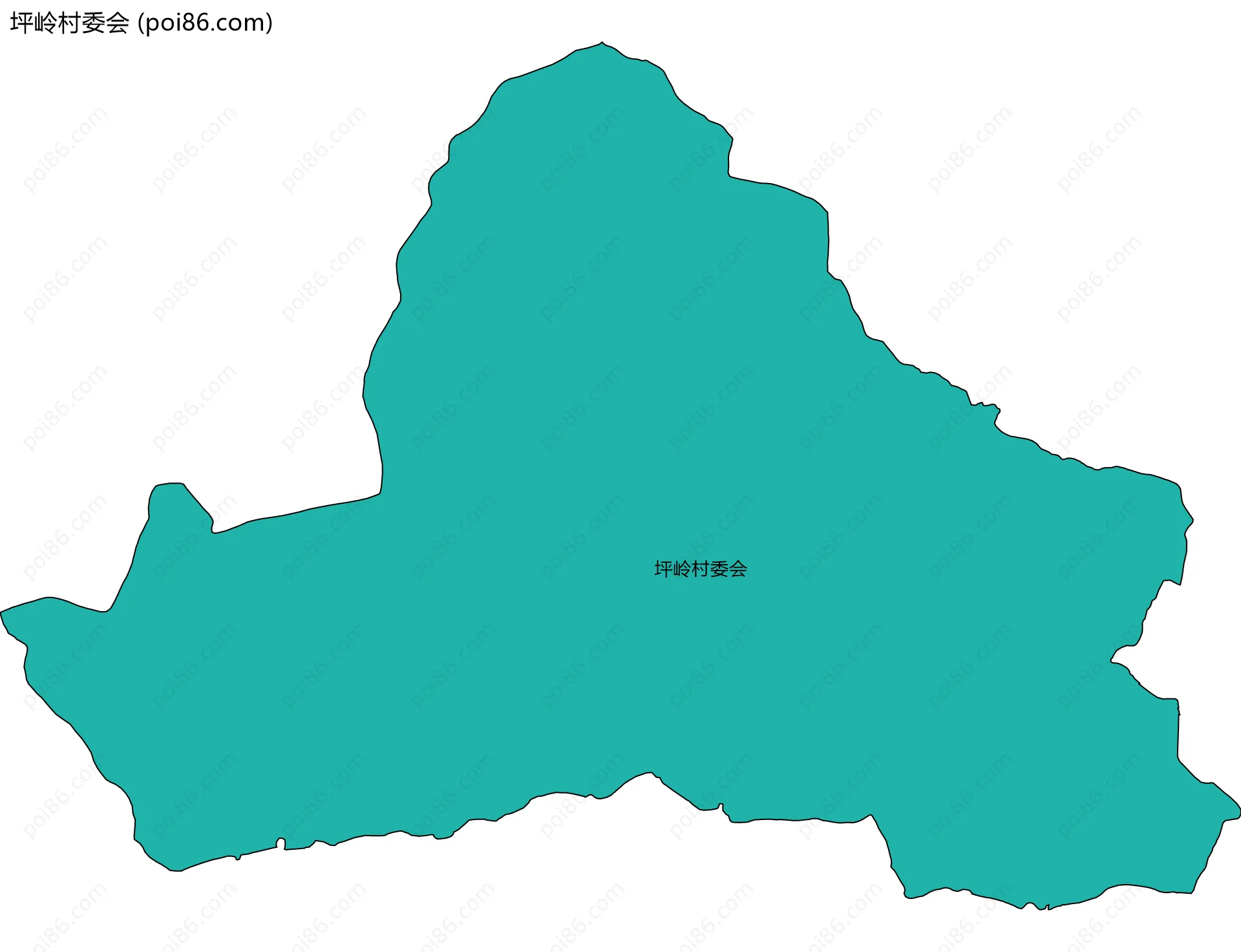 坪岭村委会边界地图
