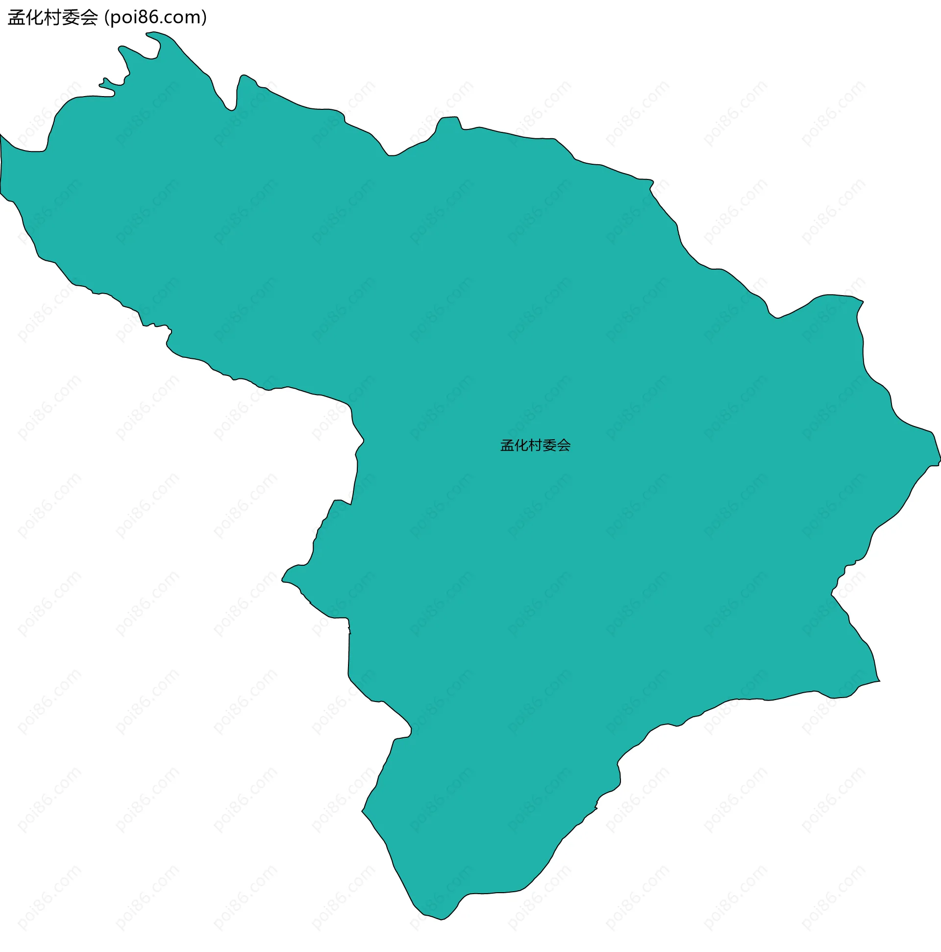 孟化村委会边界地图