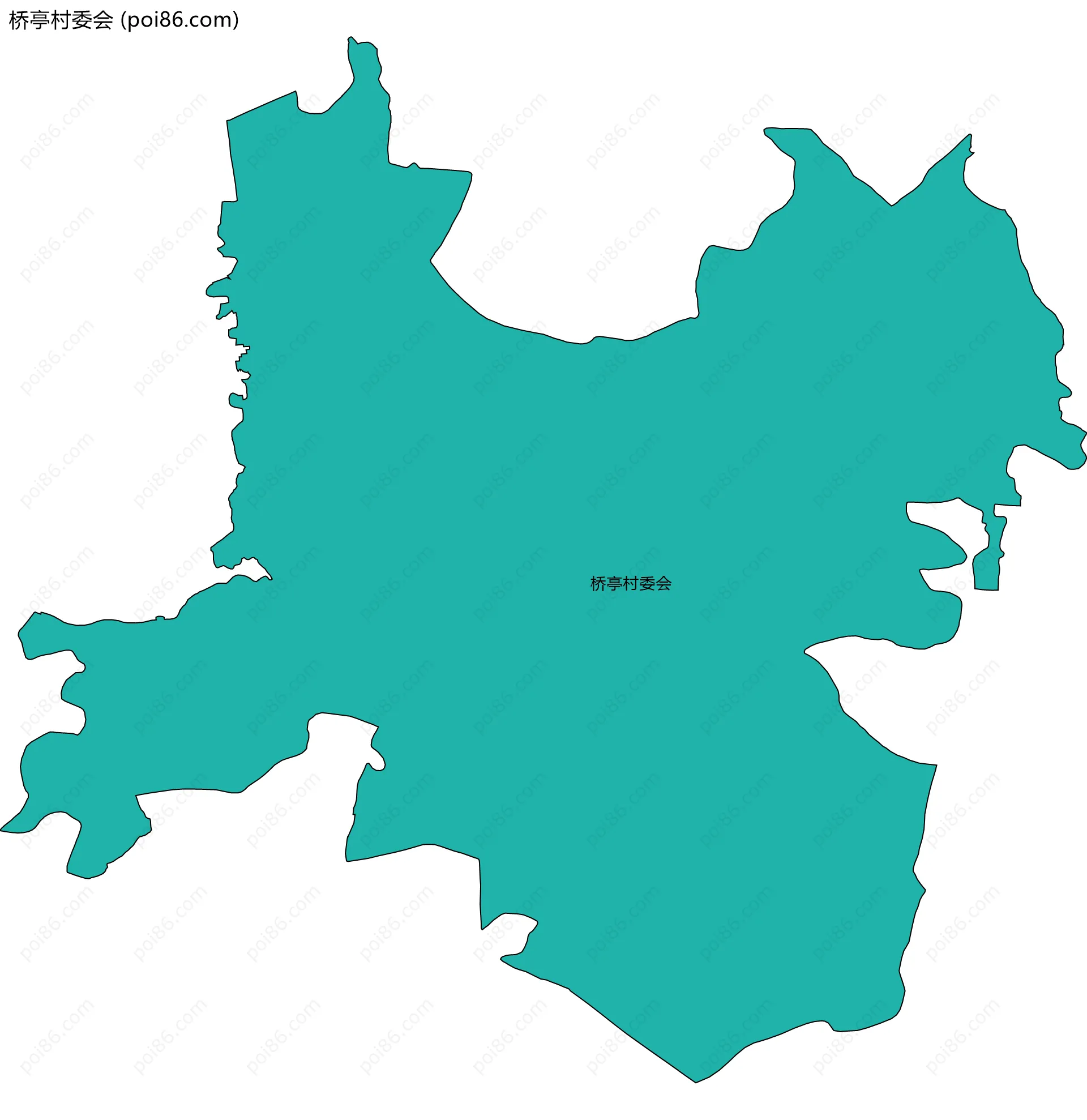 桥亭村委会边界地图