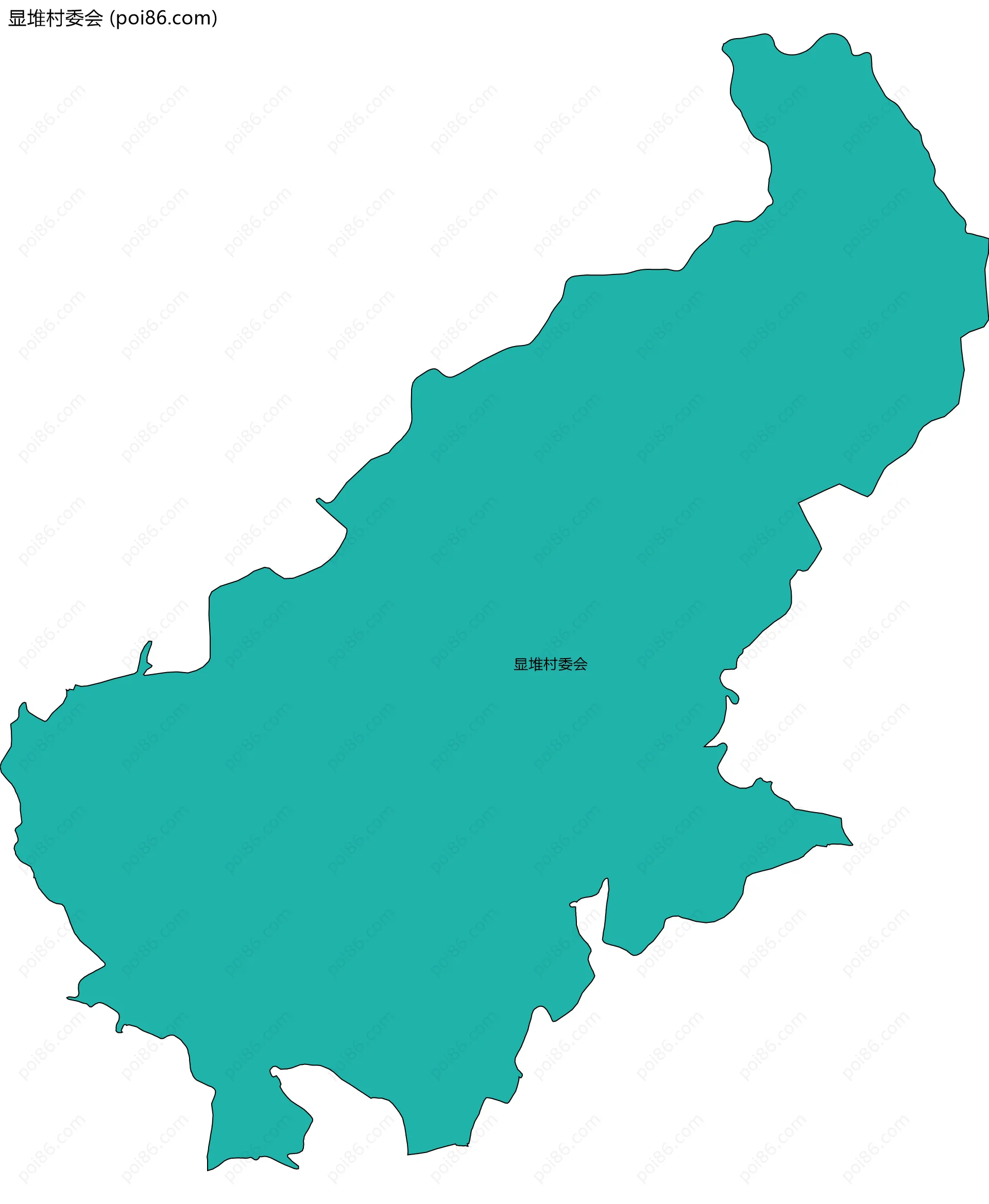 显堆村委会边界地图