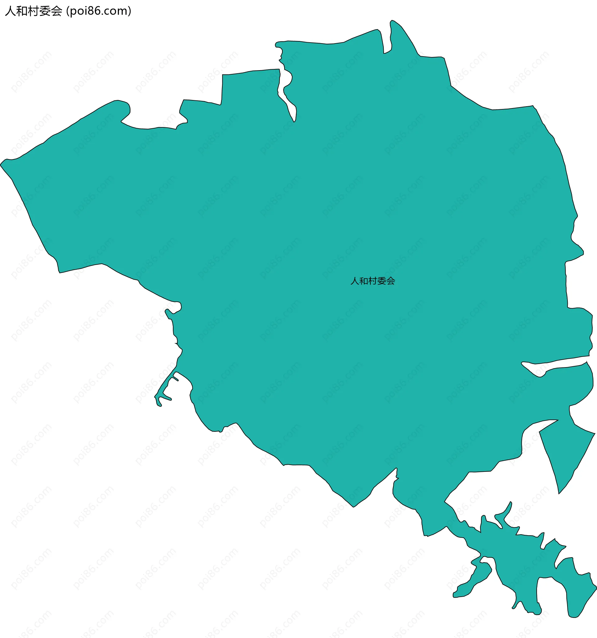 人和村委会边界地图