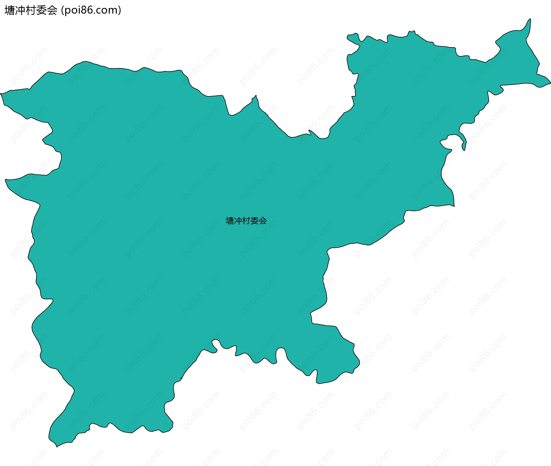 塘冲村委会边界地图