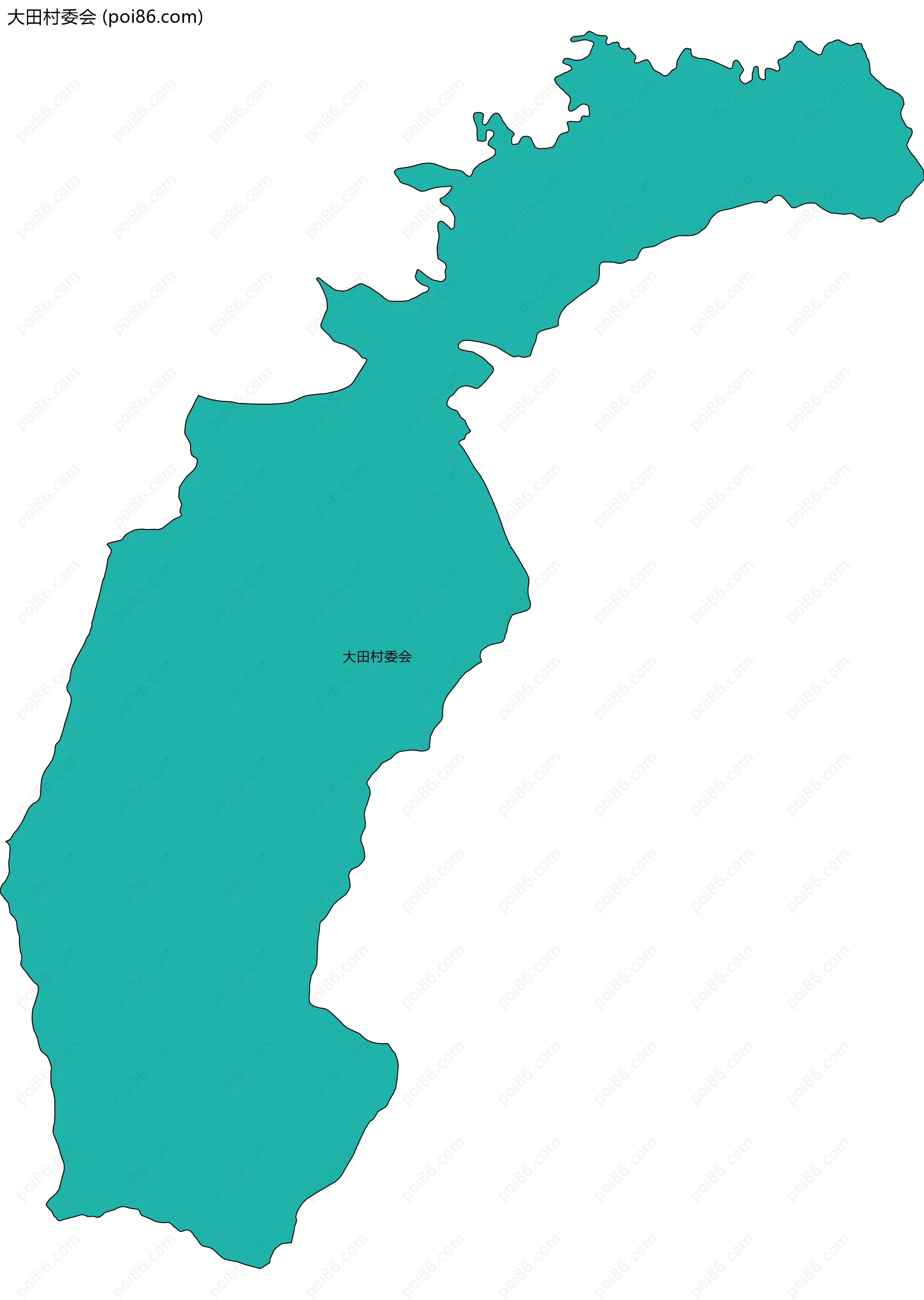 大田村委会边界地图