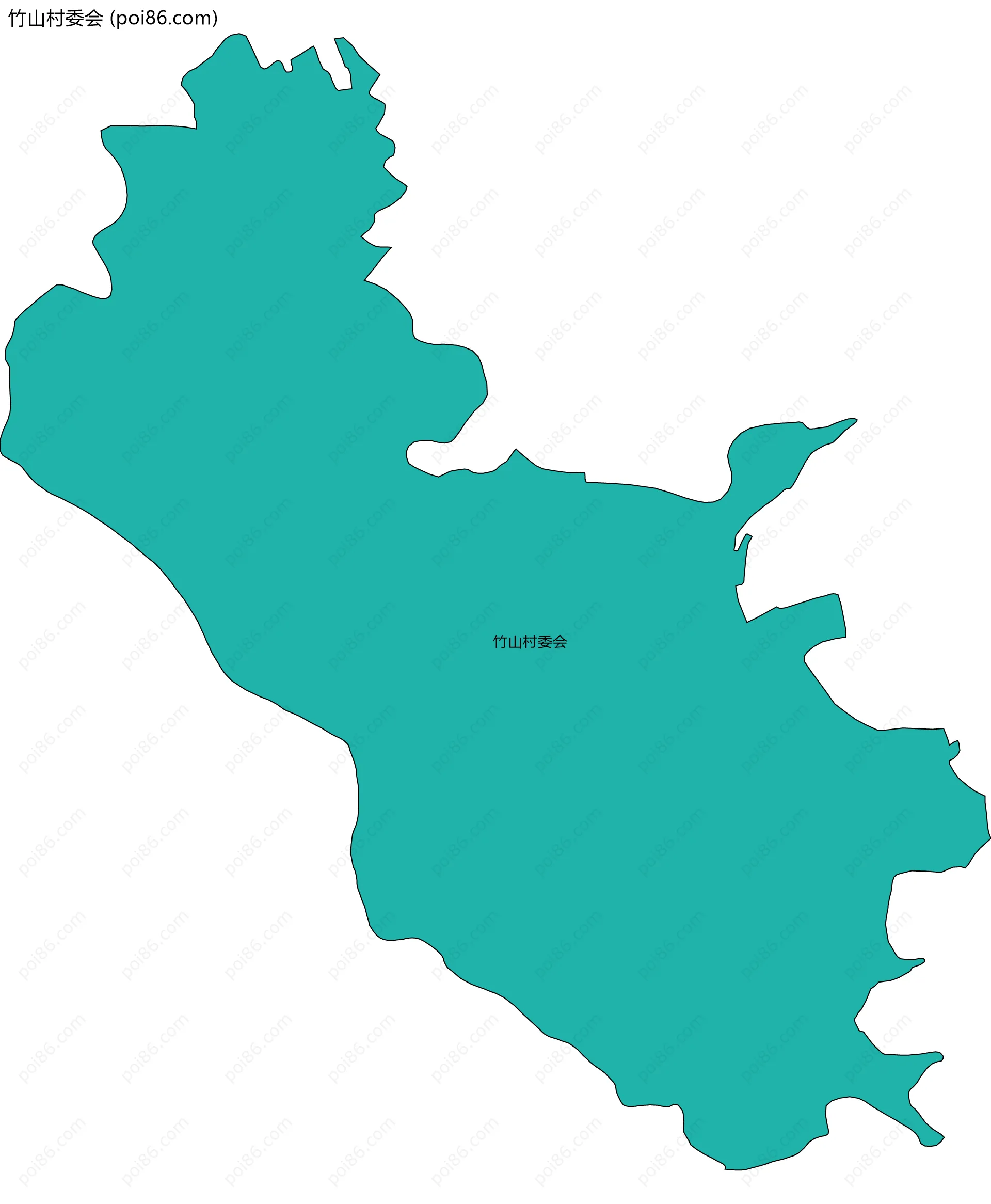 竹山村委会边界地图