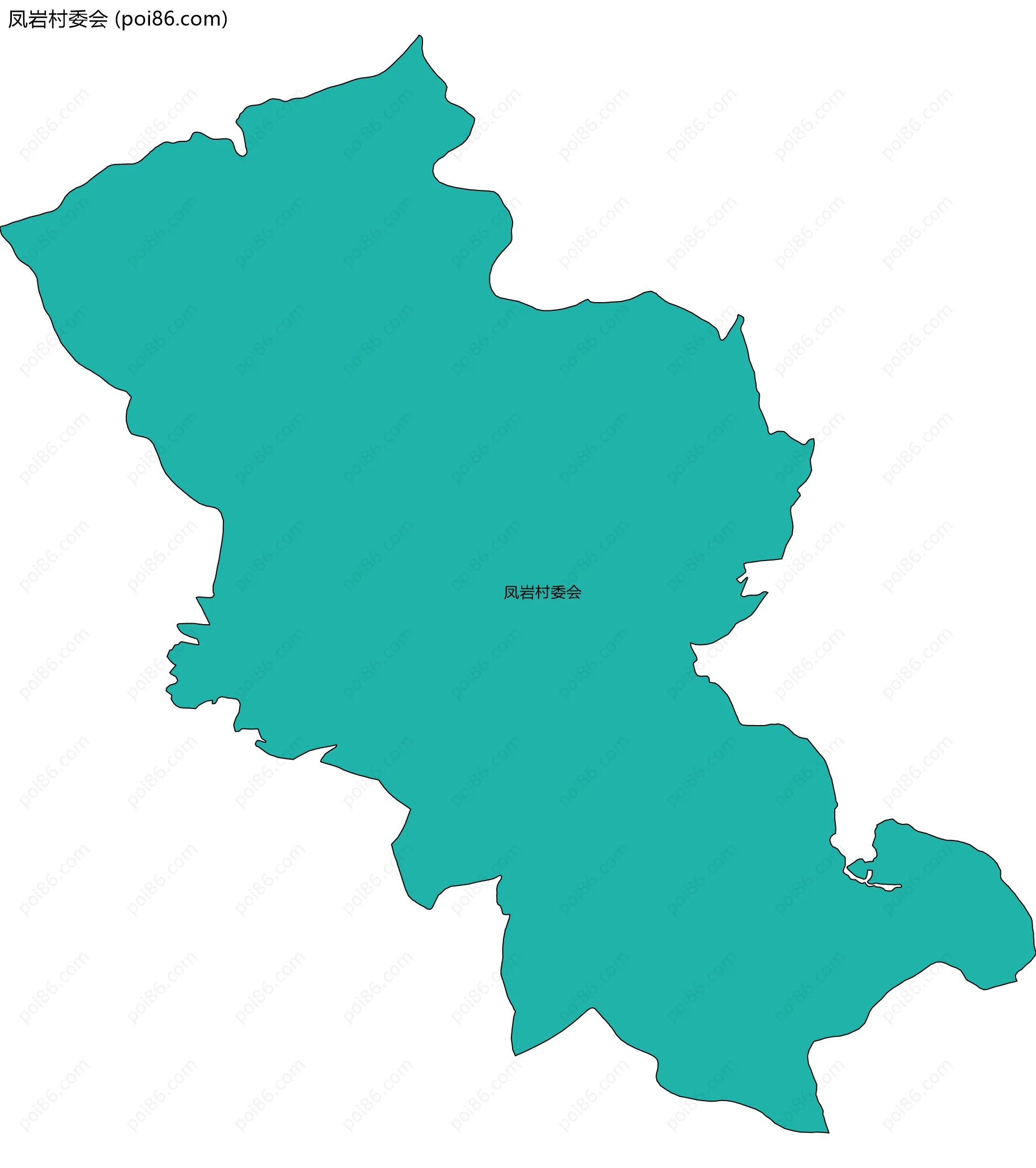 凤岩村委会边界地图