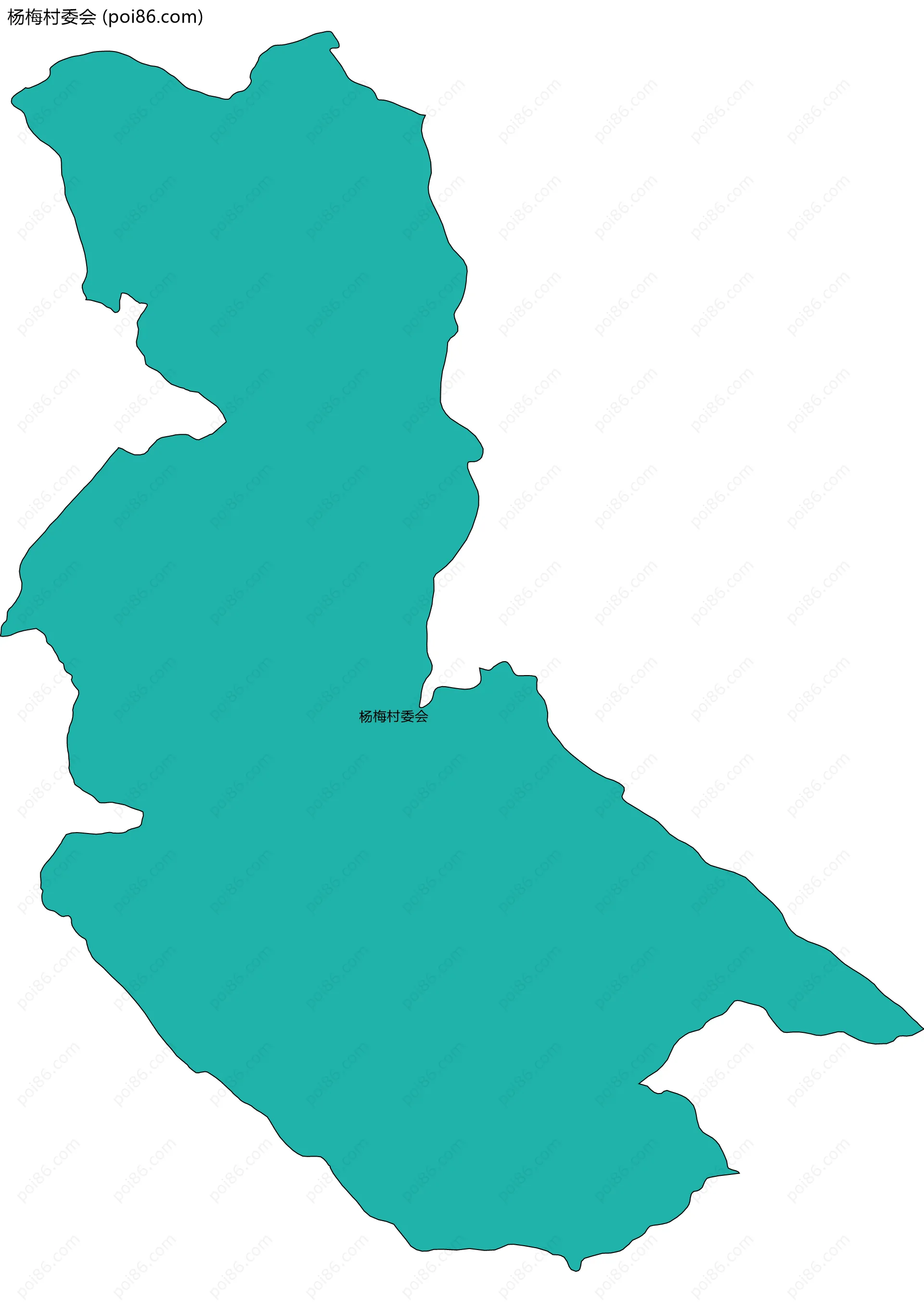 杨梅村委会边界地图