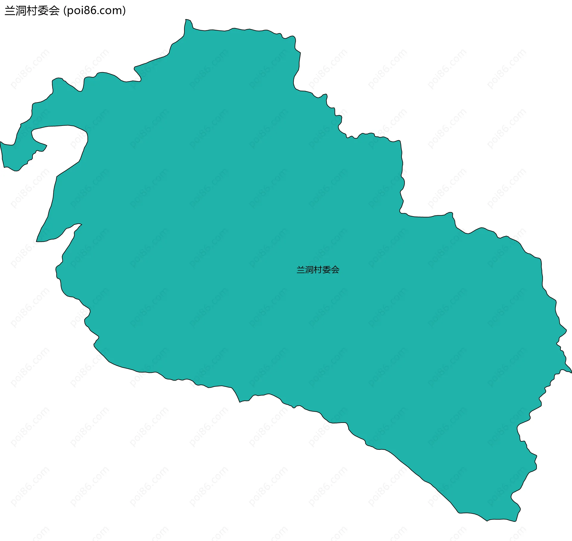 兰洞村委会边界地图