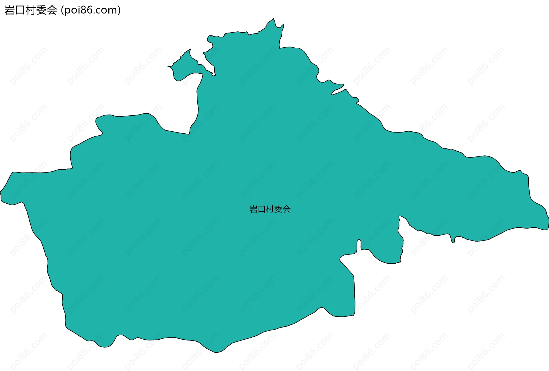 岩口村委会边界地图