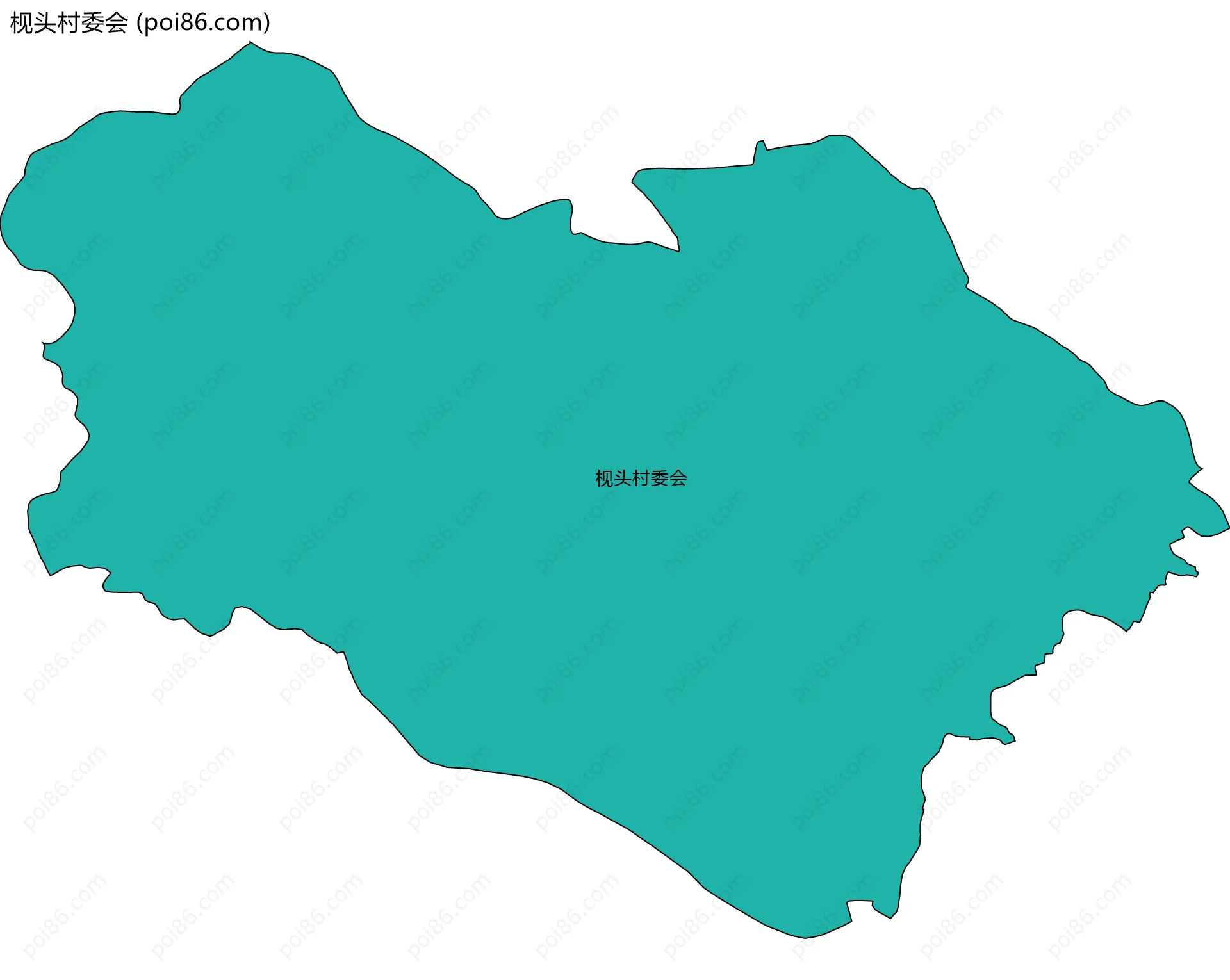 枧头村委会边界地图