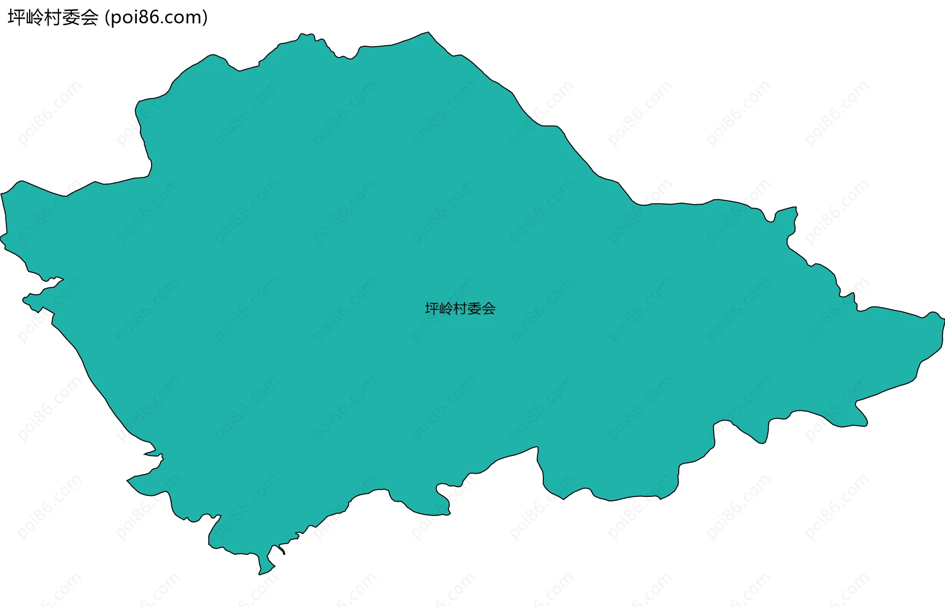 坪岭村委会边界地图