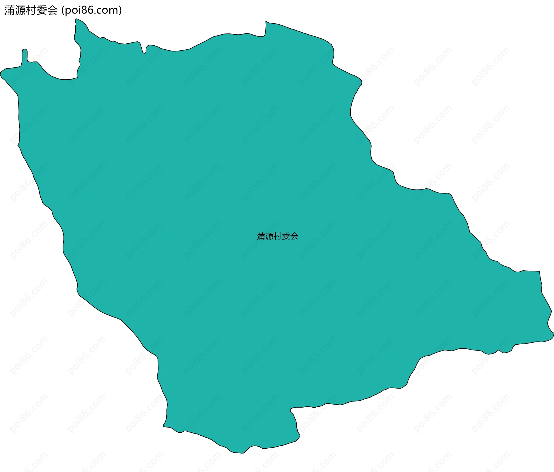 蒲源村委会边界地图