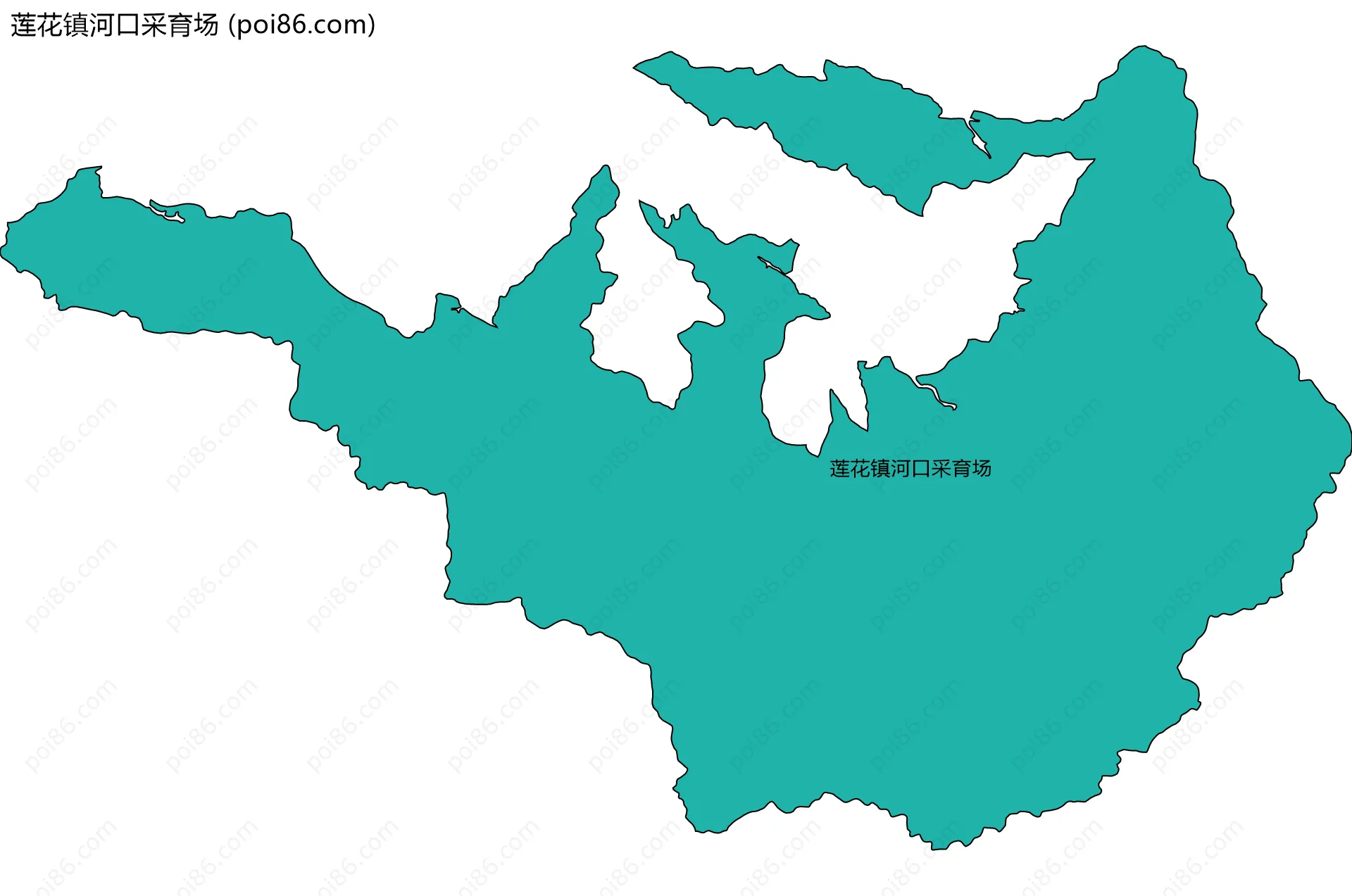 莲花镇河口采育场边界地图