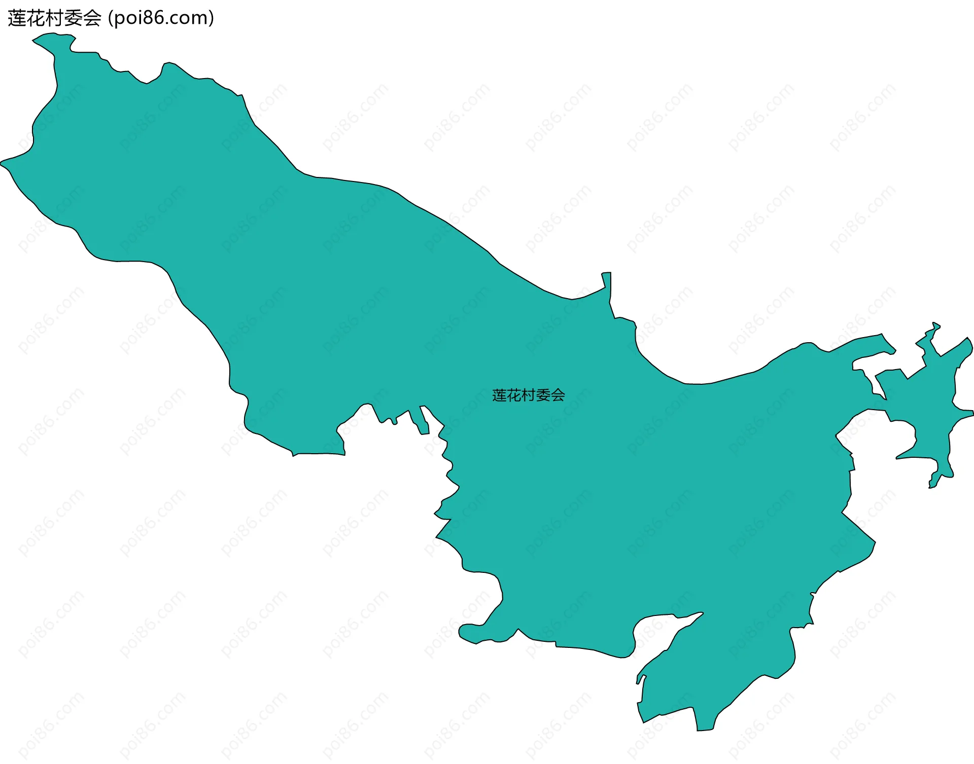 莲花村委会边界地图