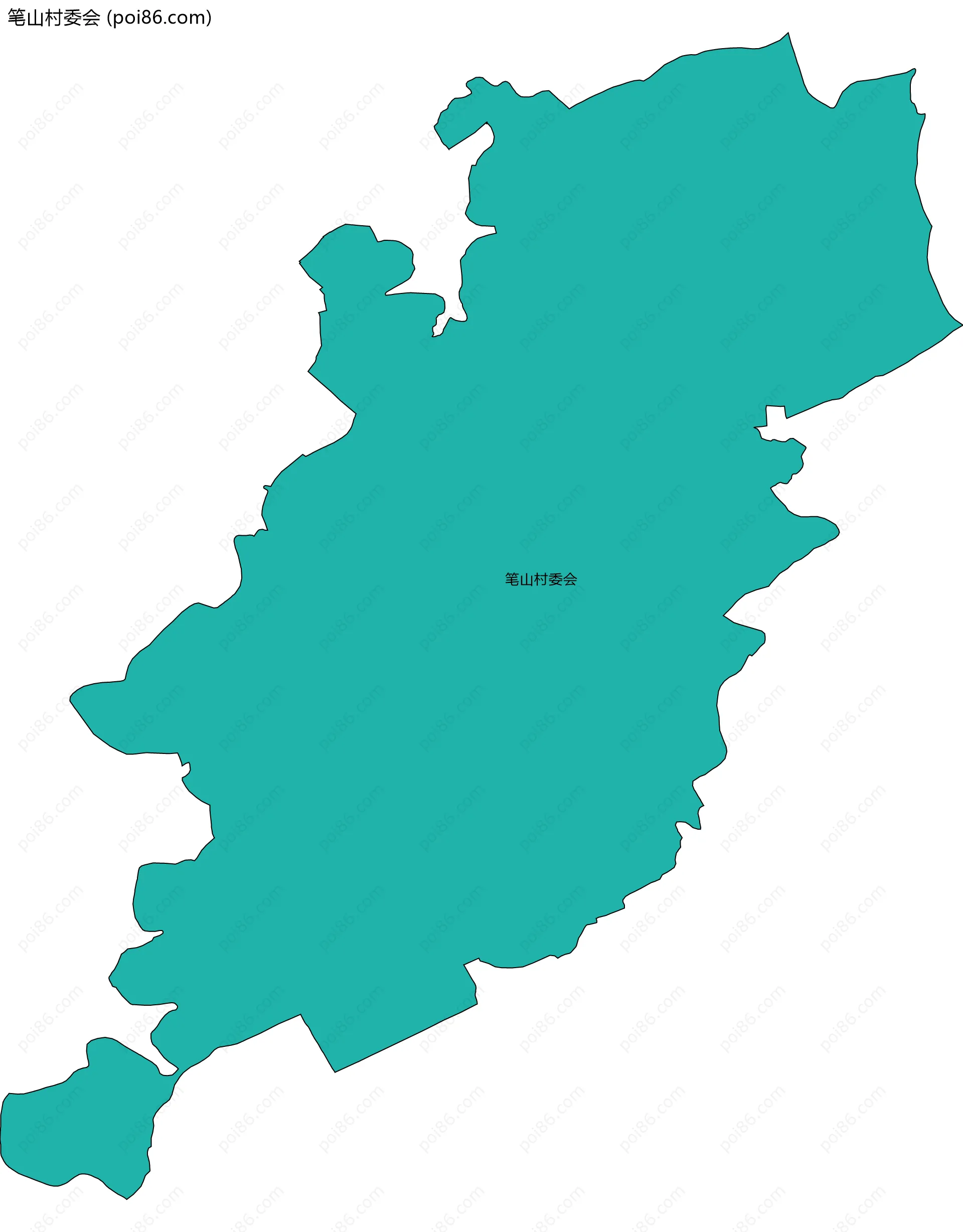 笔山村委会边界地图