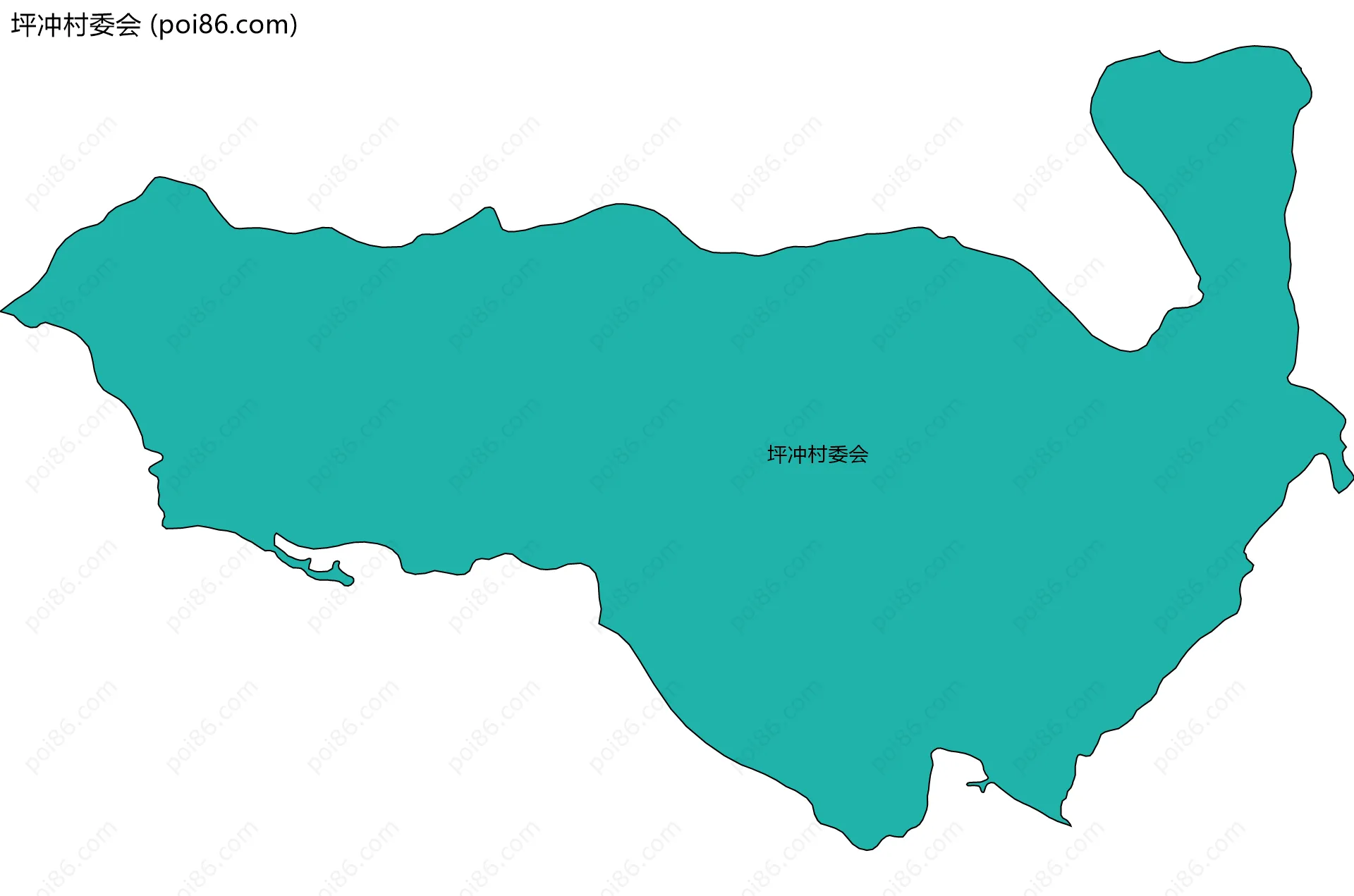 坪冲村委会边界地图