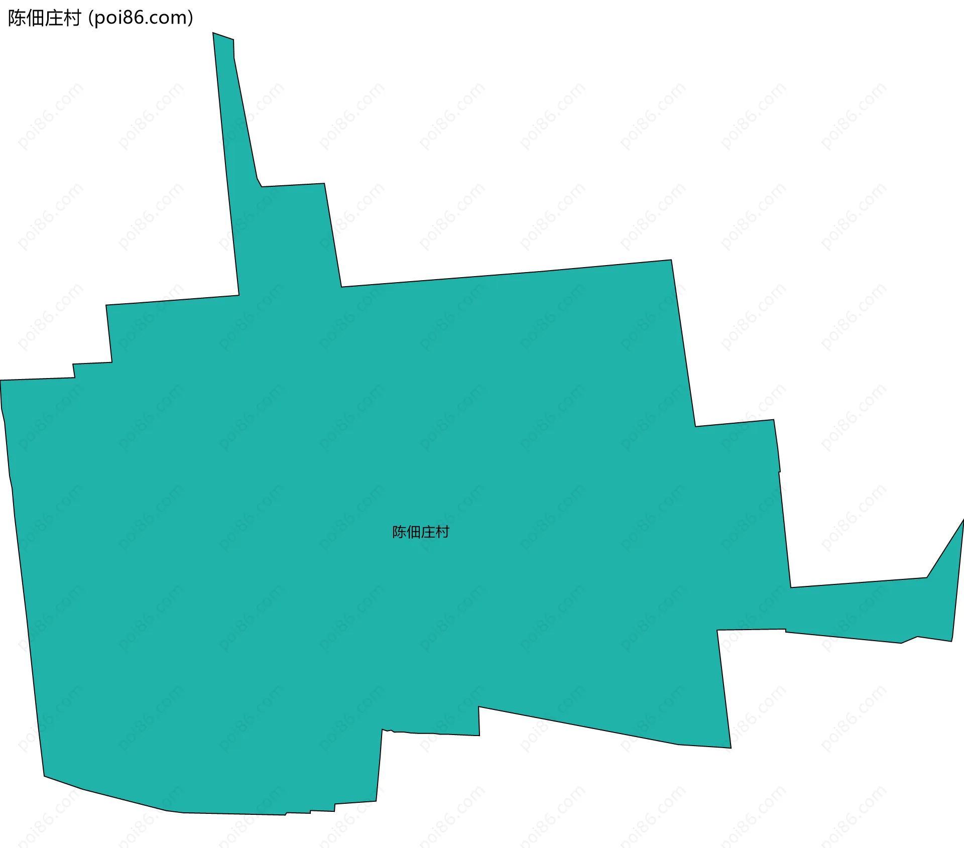 陈佃庄村边界地图