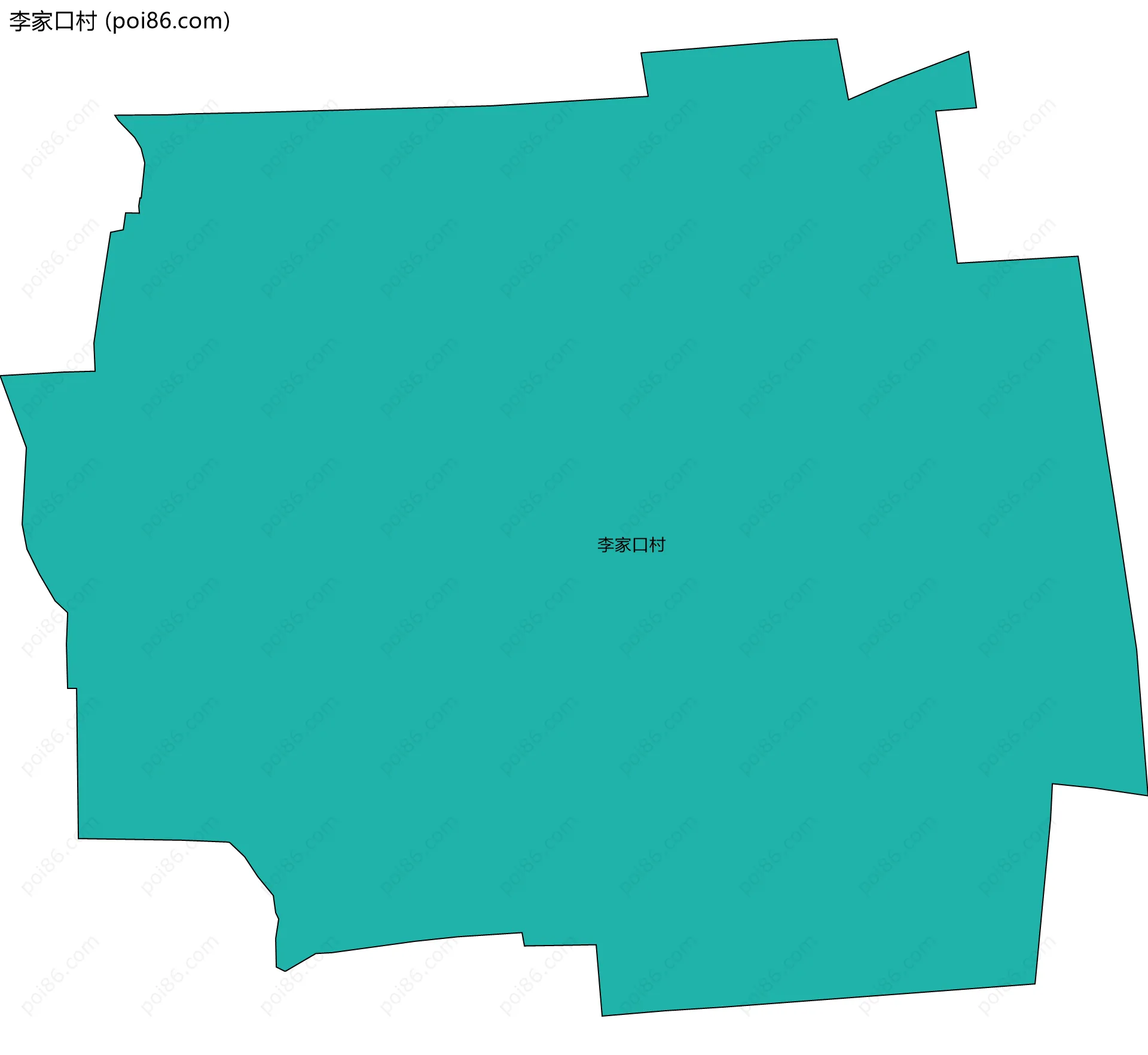李家口村边界地图