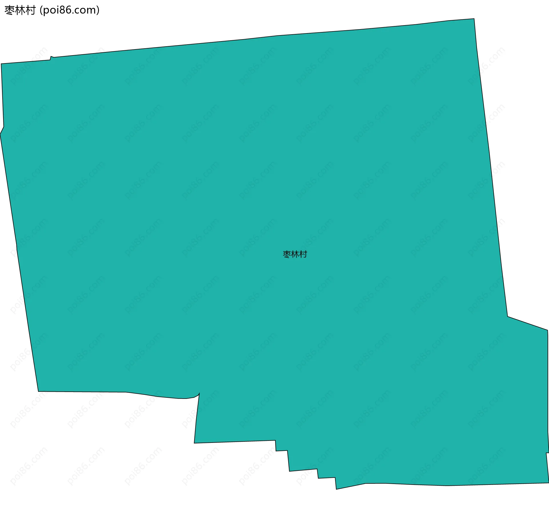 枣林村边界地图