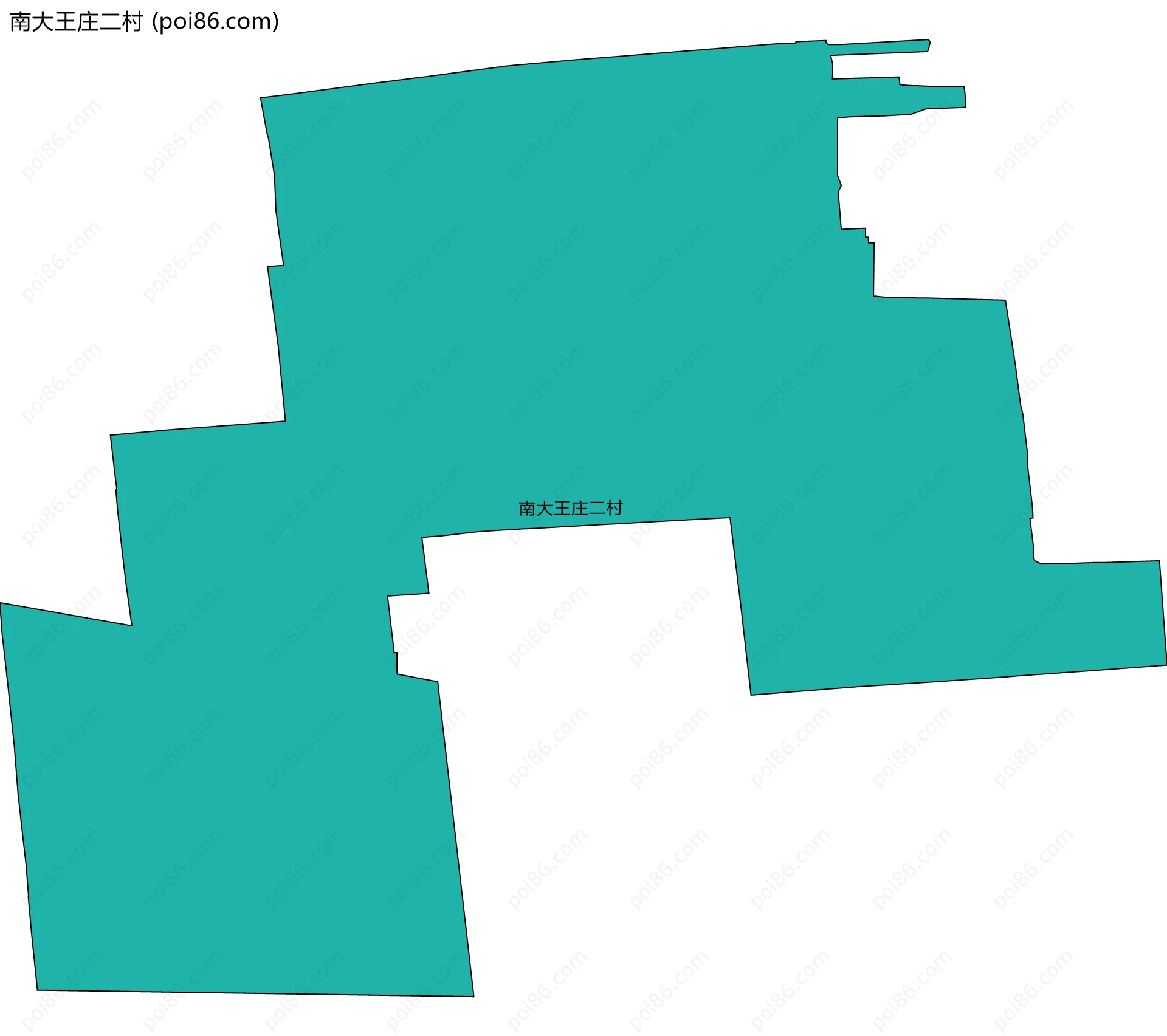 南大王庄二村边界地图