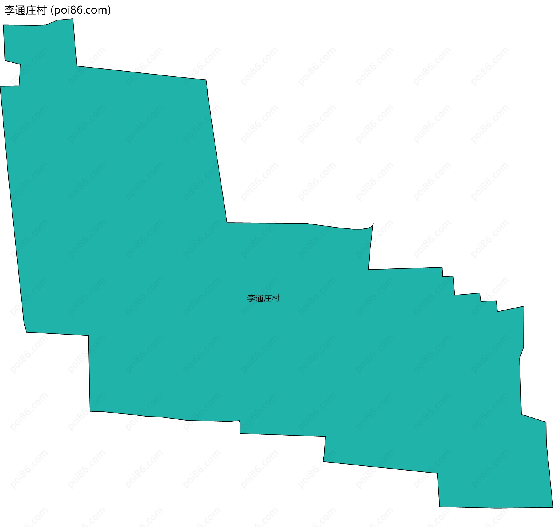 李通庄村边界地图