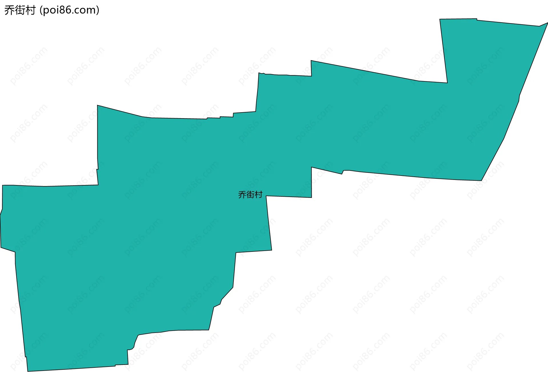 乔街村边界地图