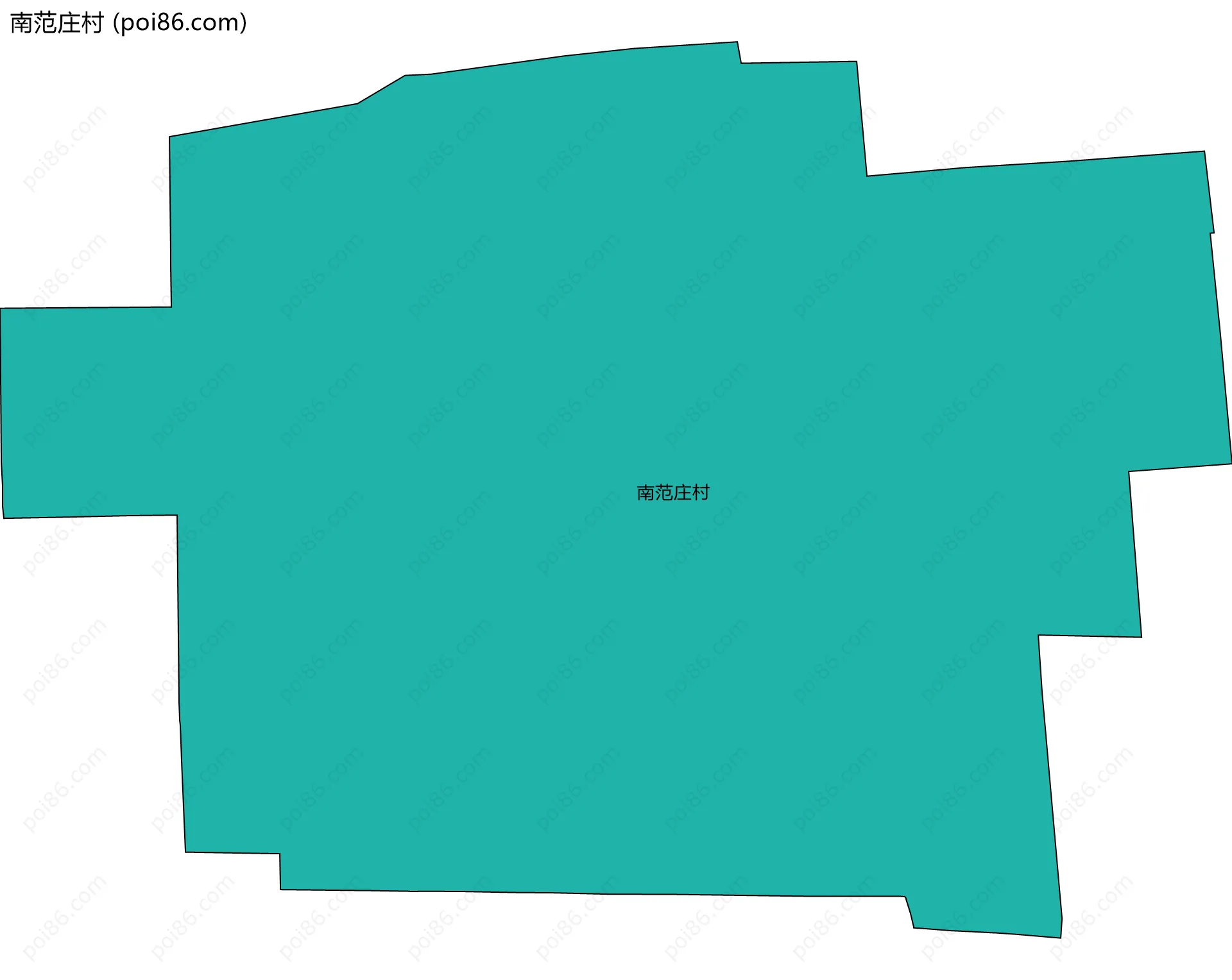 南范庄村边界地图