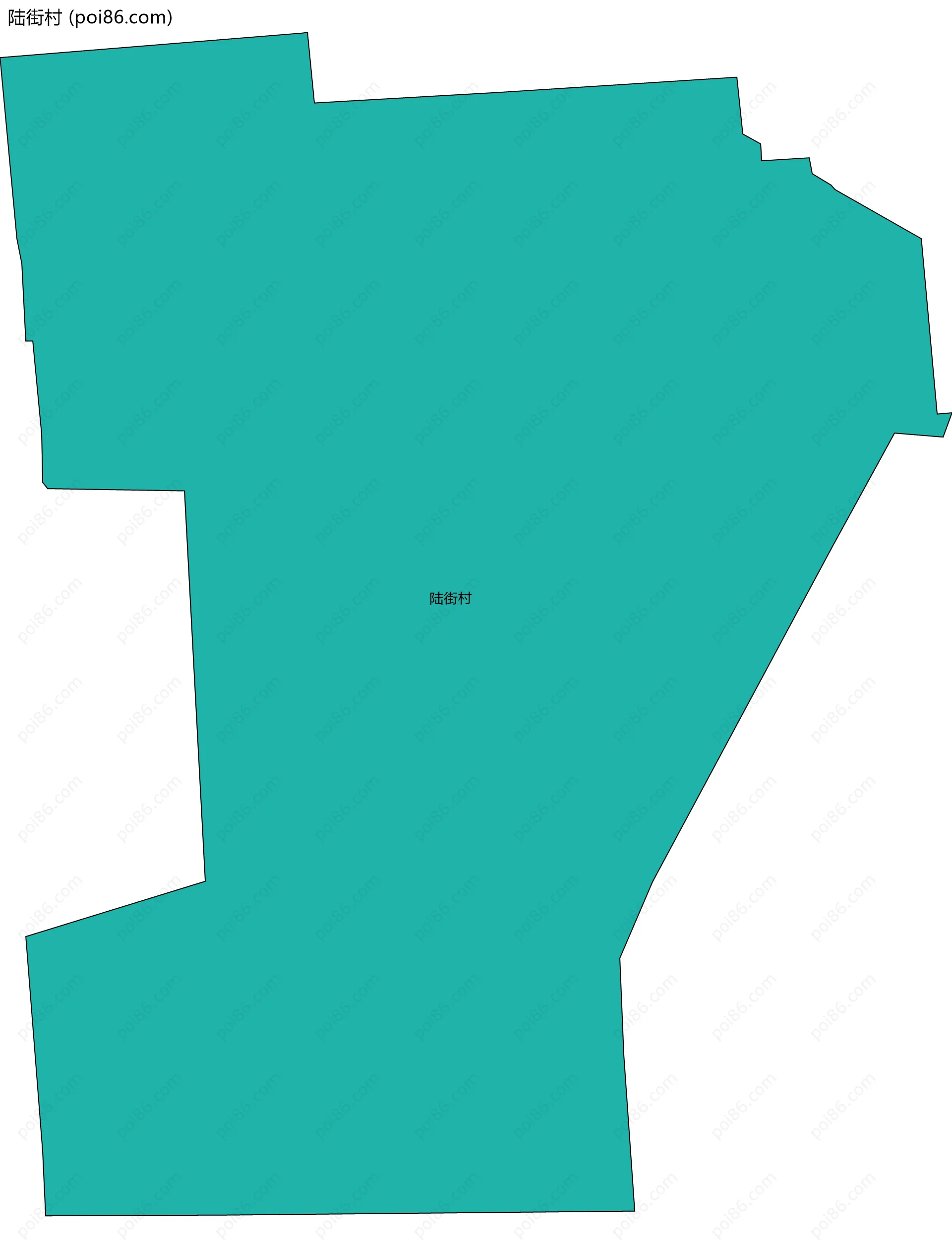 陆街村边界地图