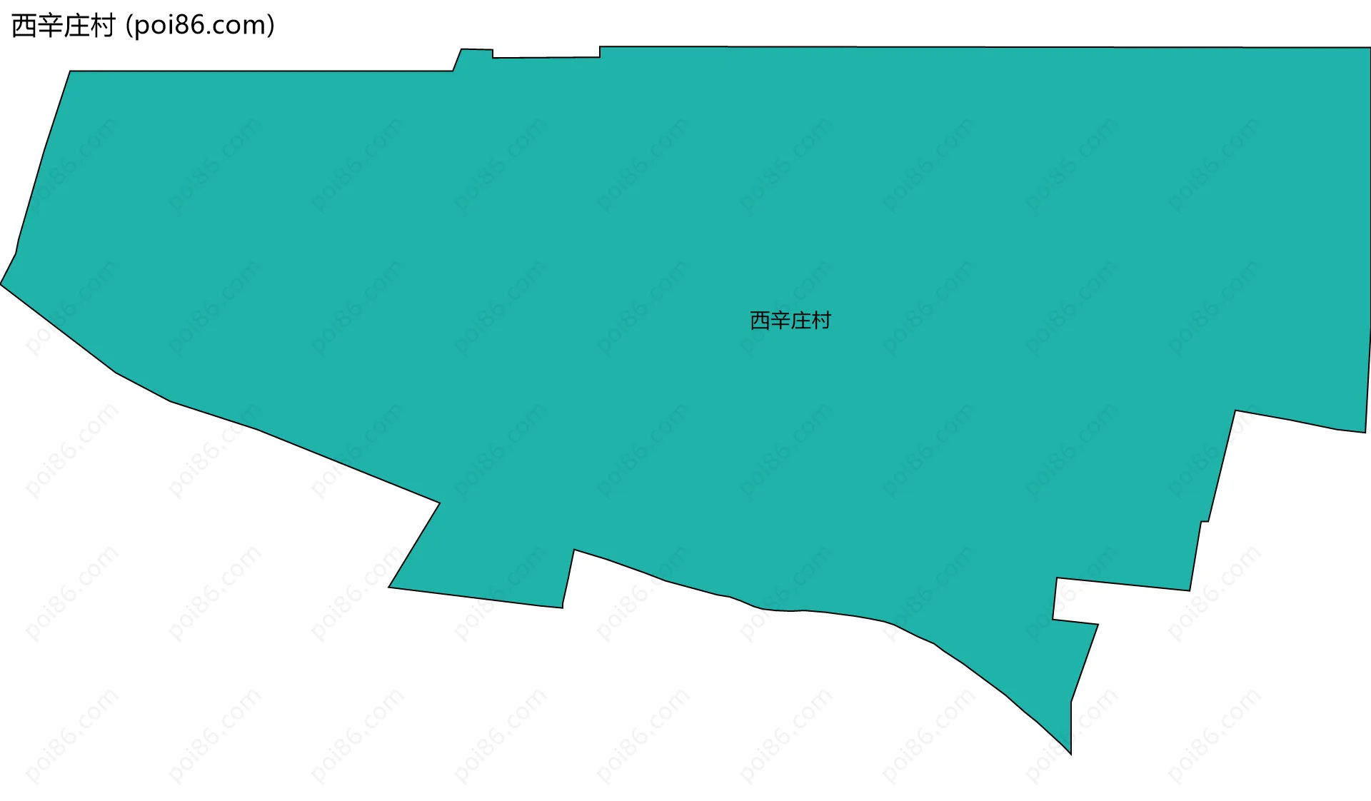 西辛庄村边界地图