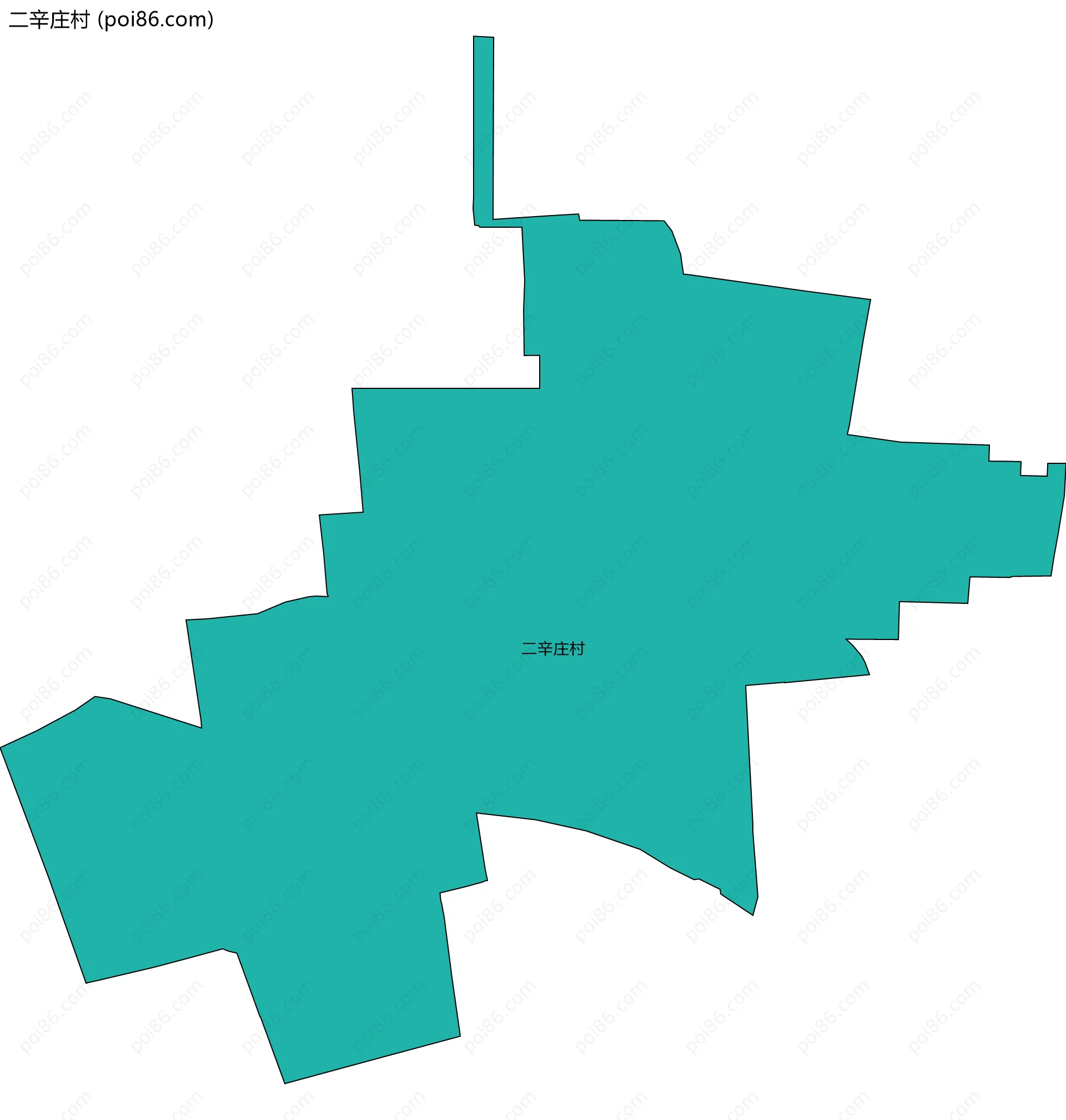 二辛庄村边界地图