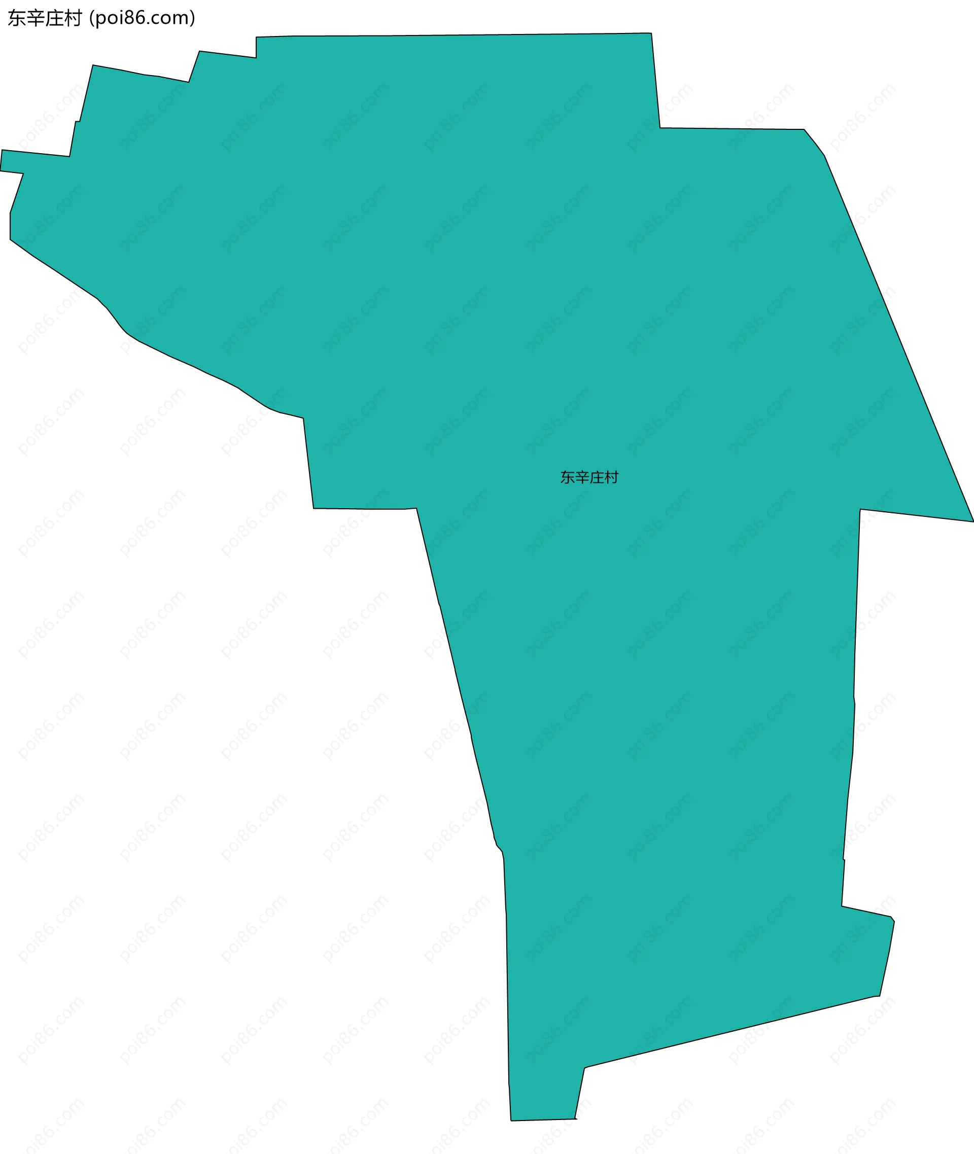 东辛庄村边界地图