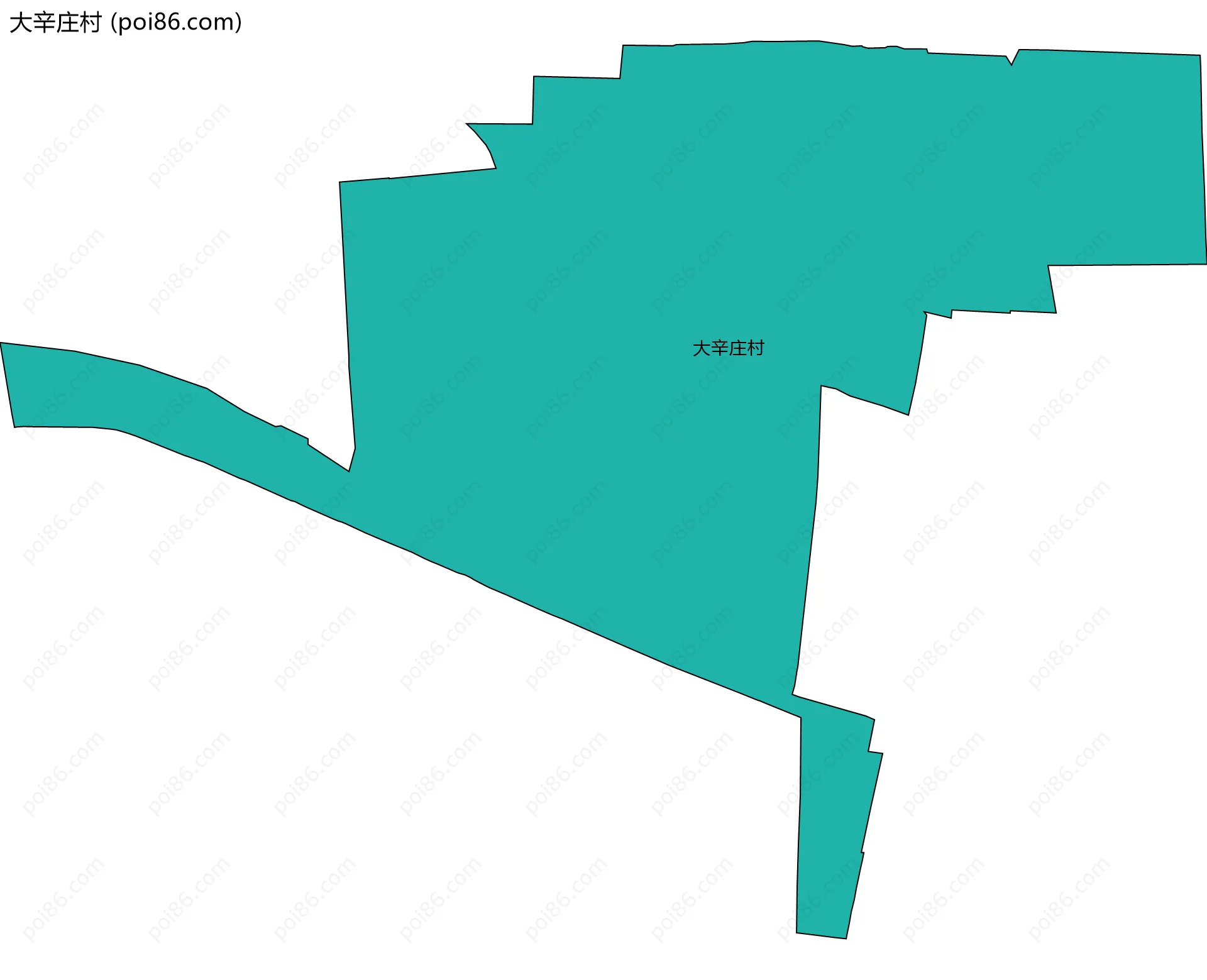 大辛庄村边界地图