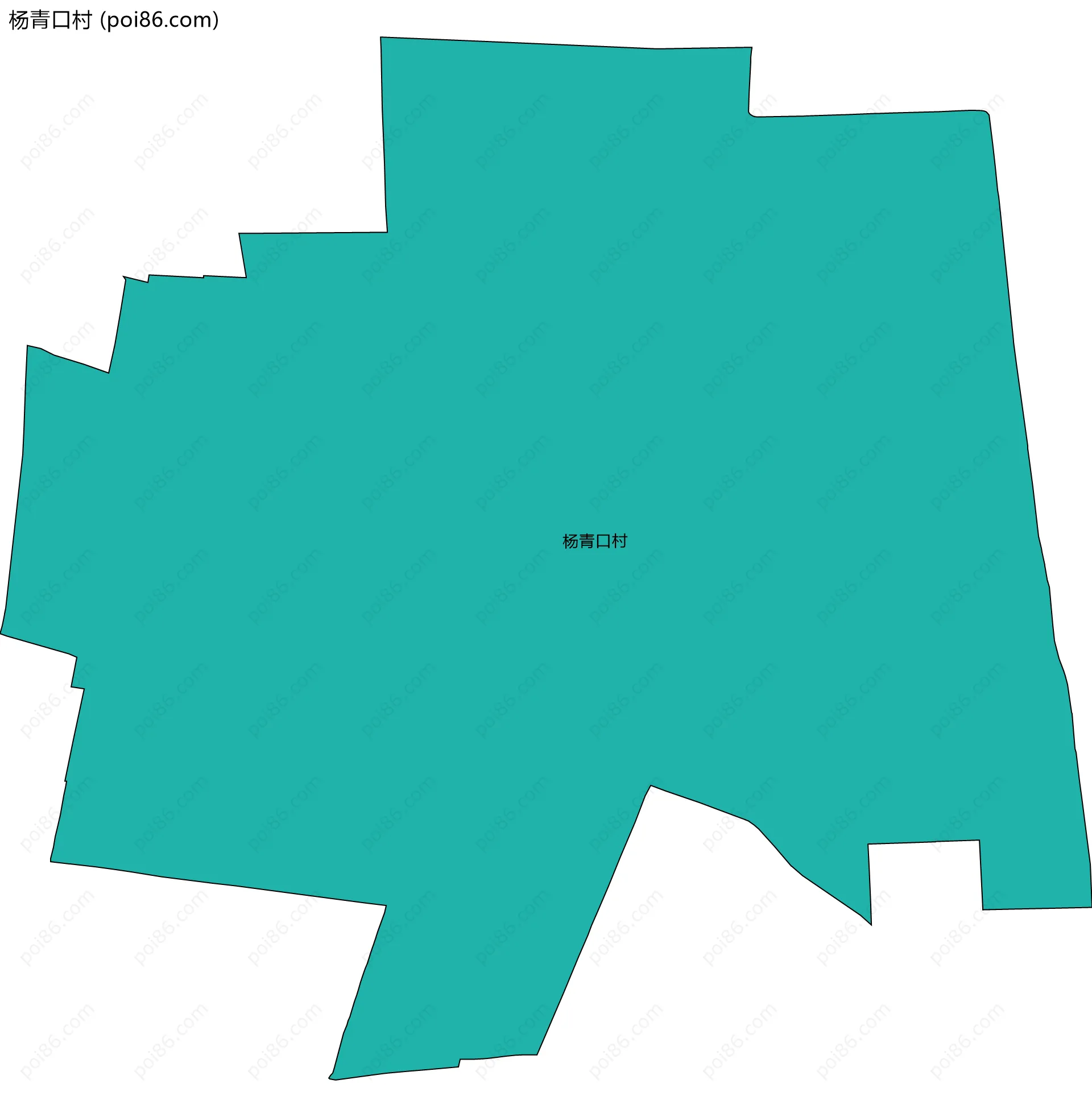 杨青口村边界地图