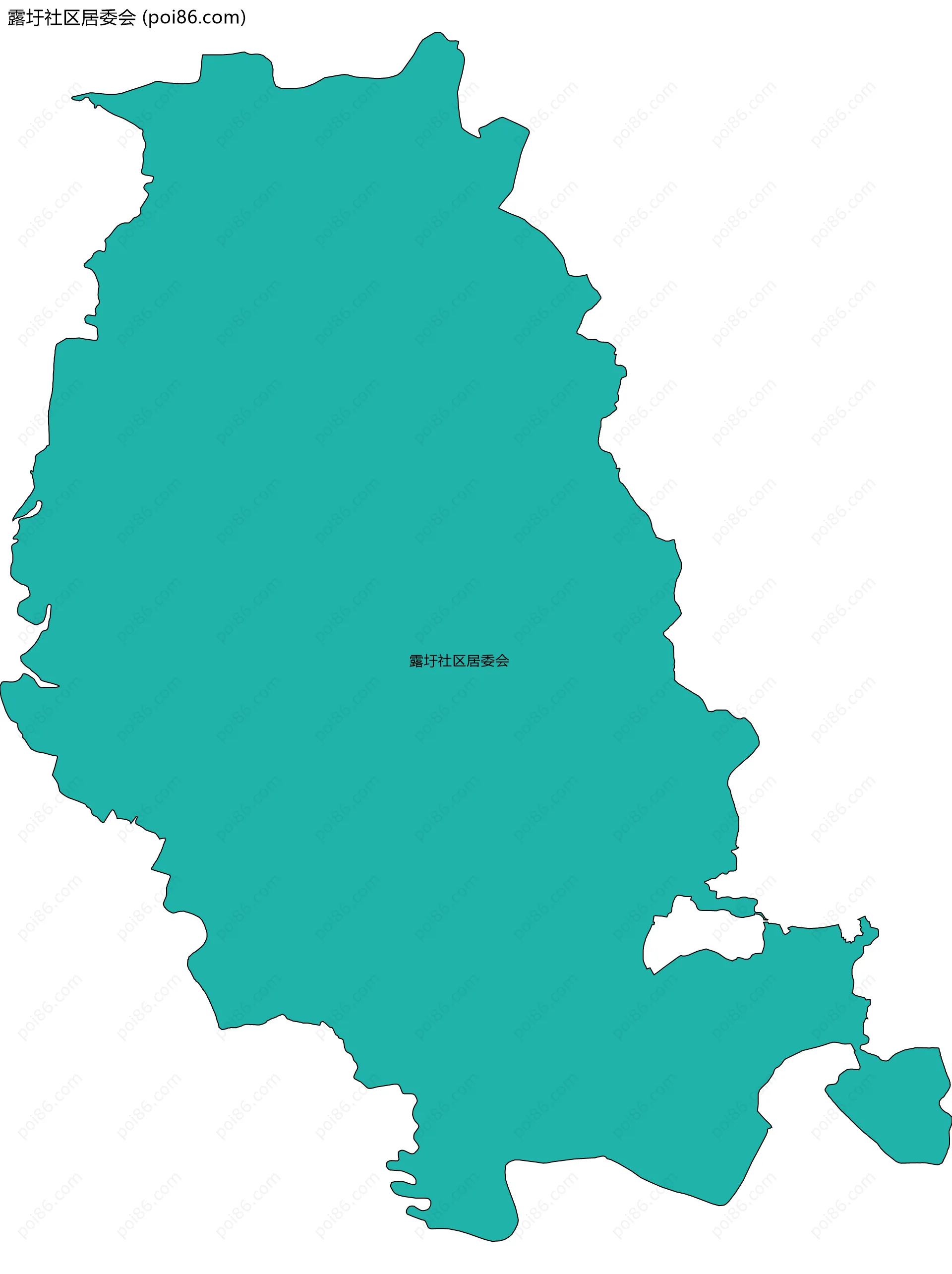 露圩社区居委会边界地图